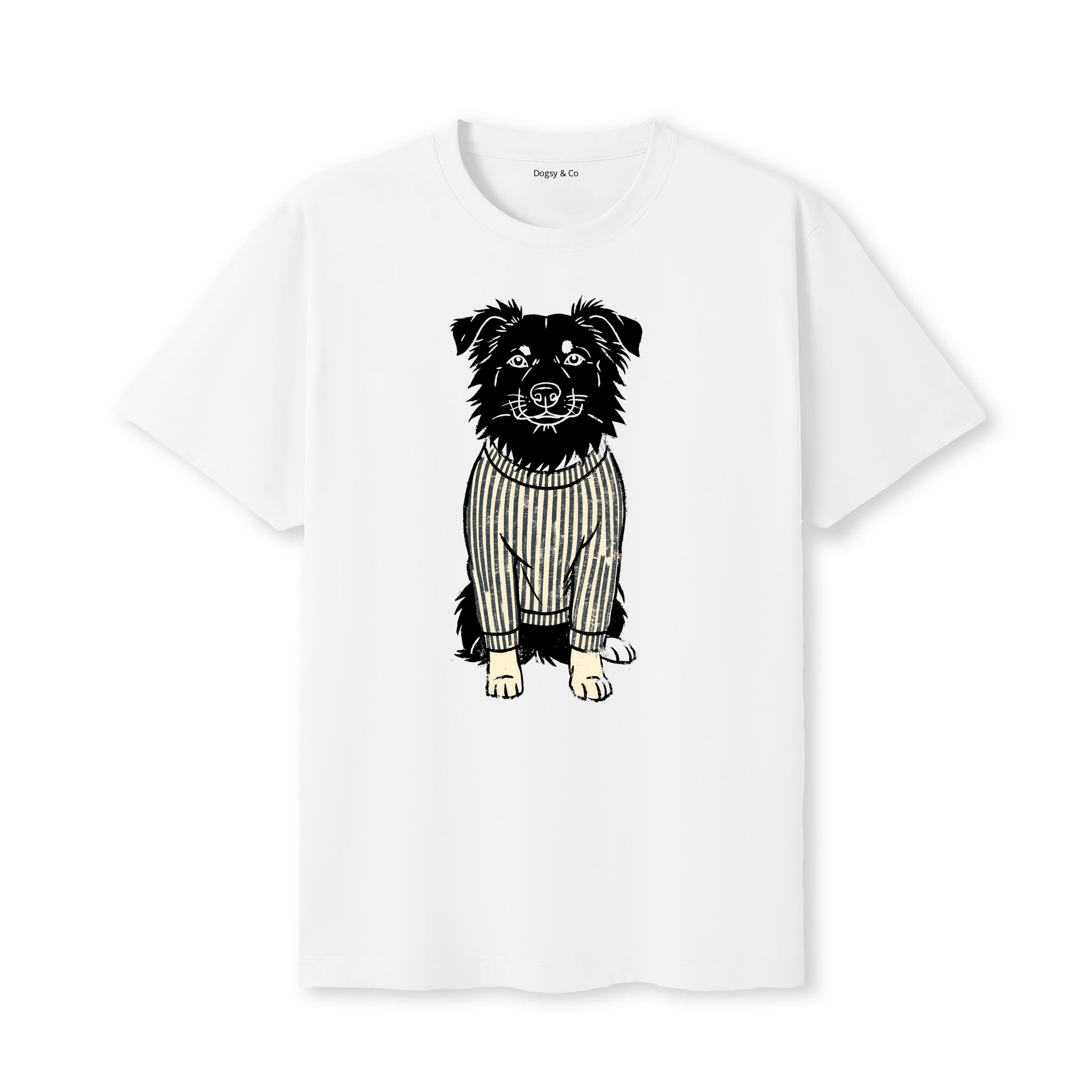 Australian Shepherd Jumper Dog T-Shirt - White