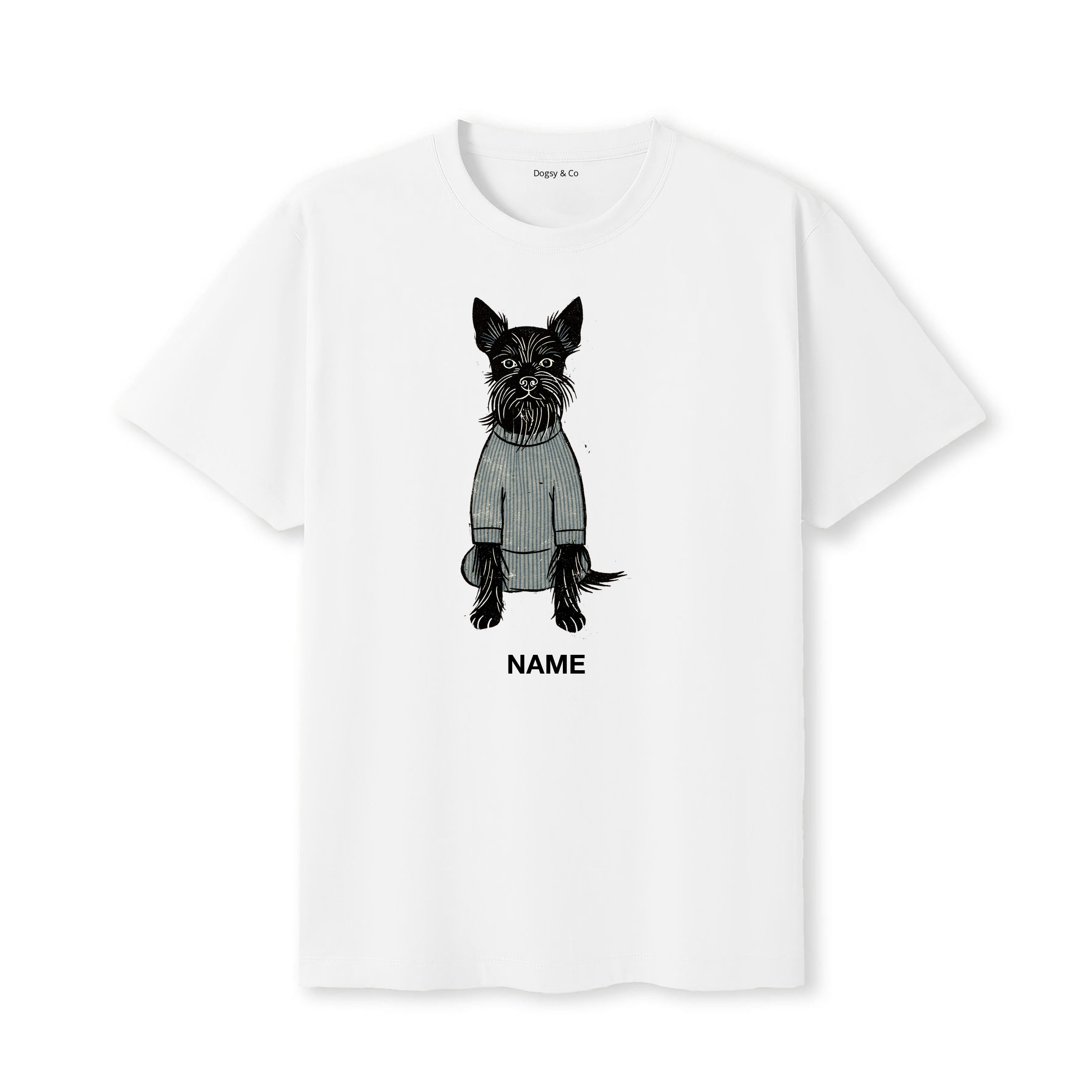 Australian Silky Terrier Jumper Dog Custom T-Shirt - White