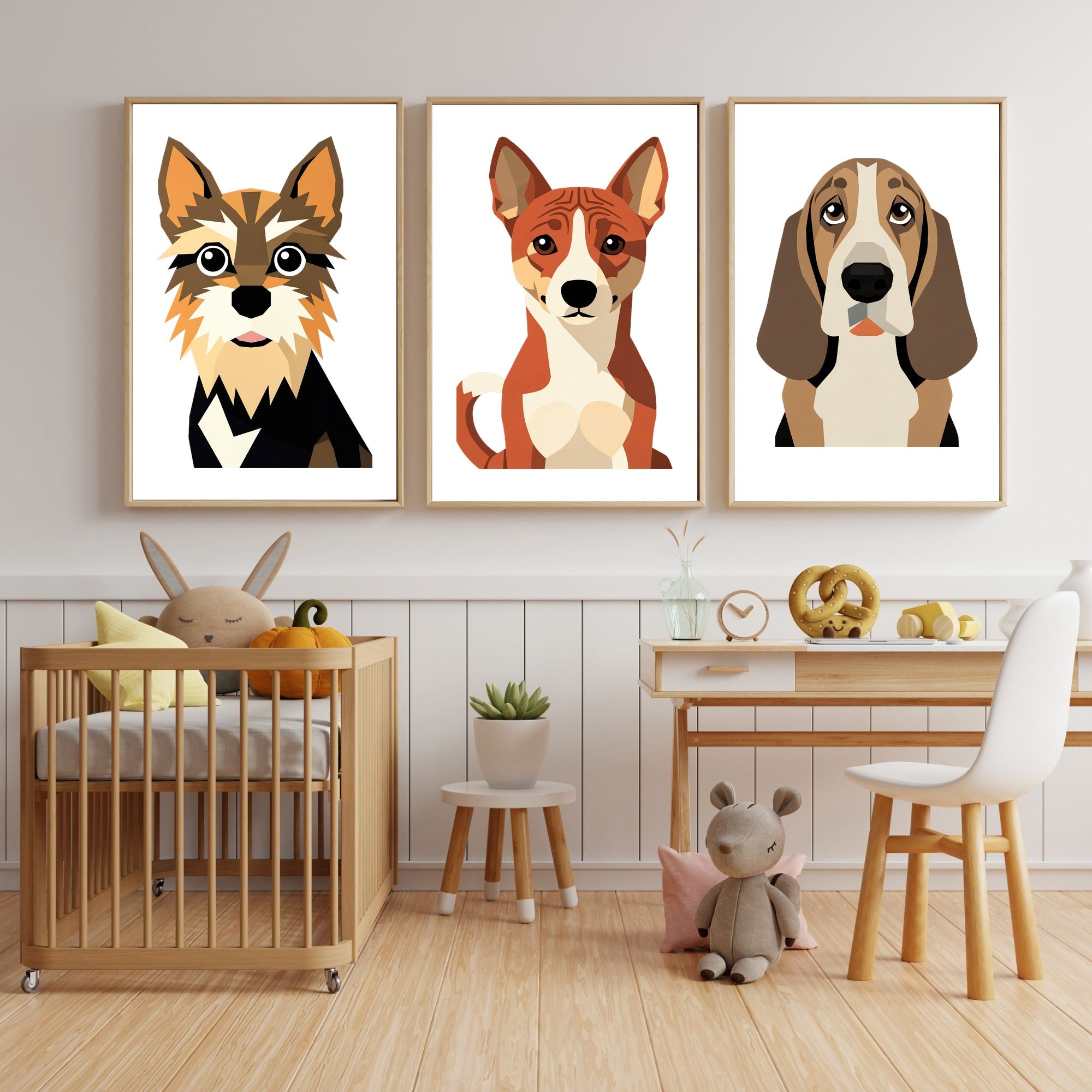 Bold Block Art Print - Framed Nursery Mockup