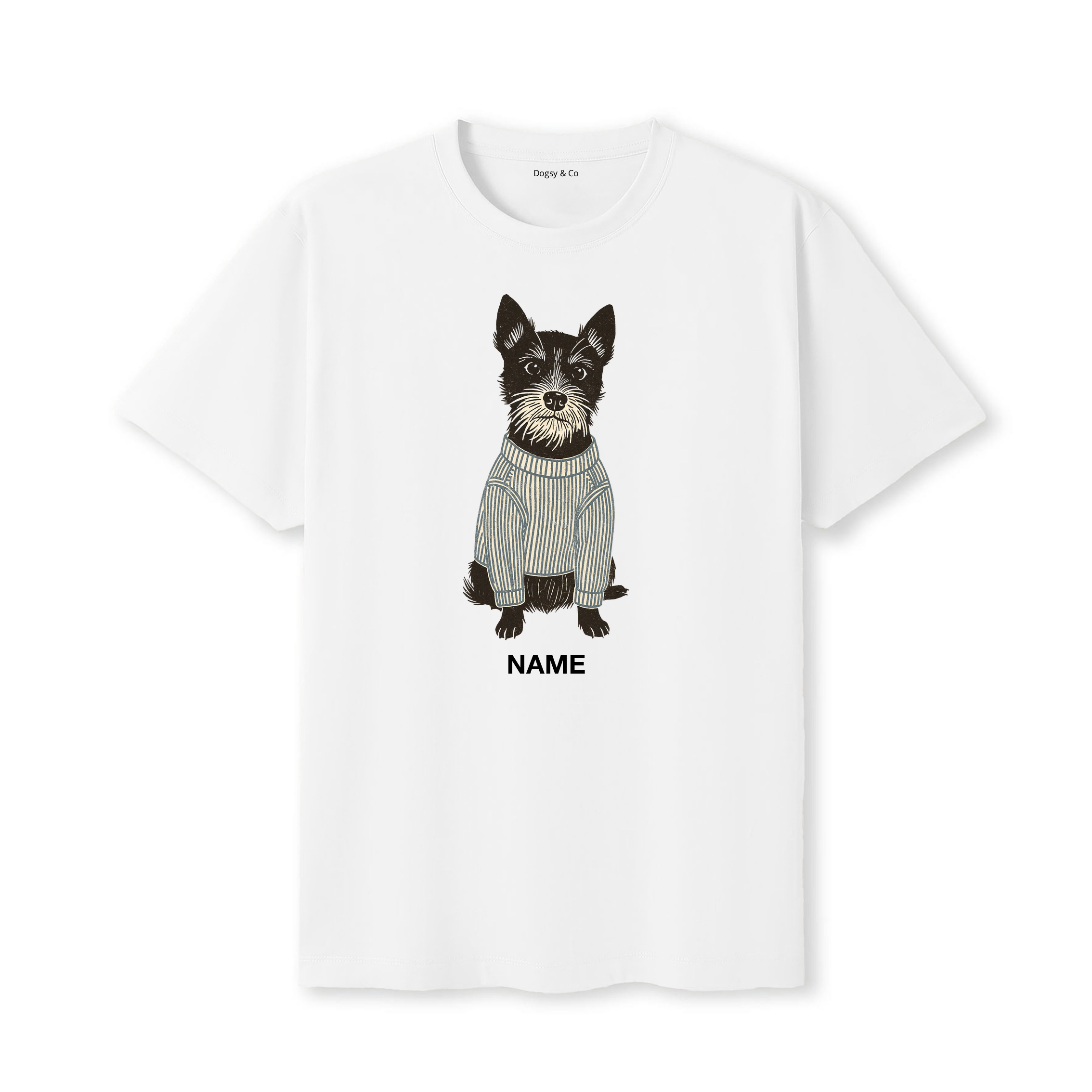 Australian Terrier Jumper Dog Custom T-Shirt - White