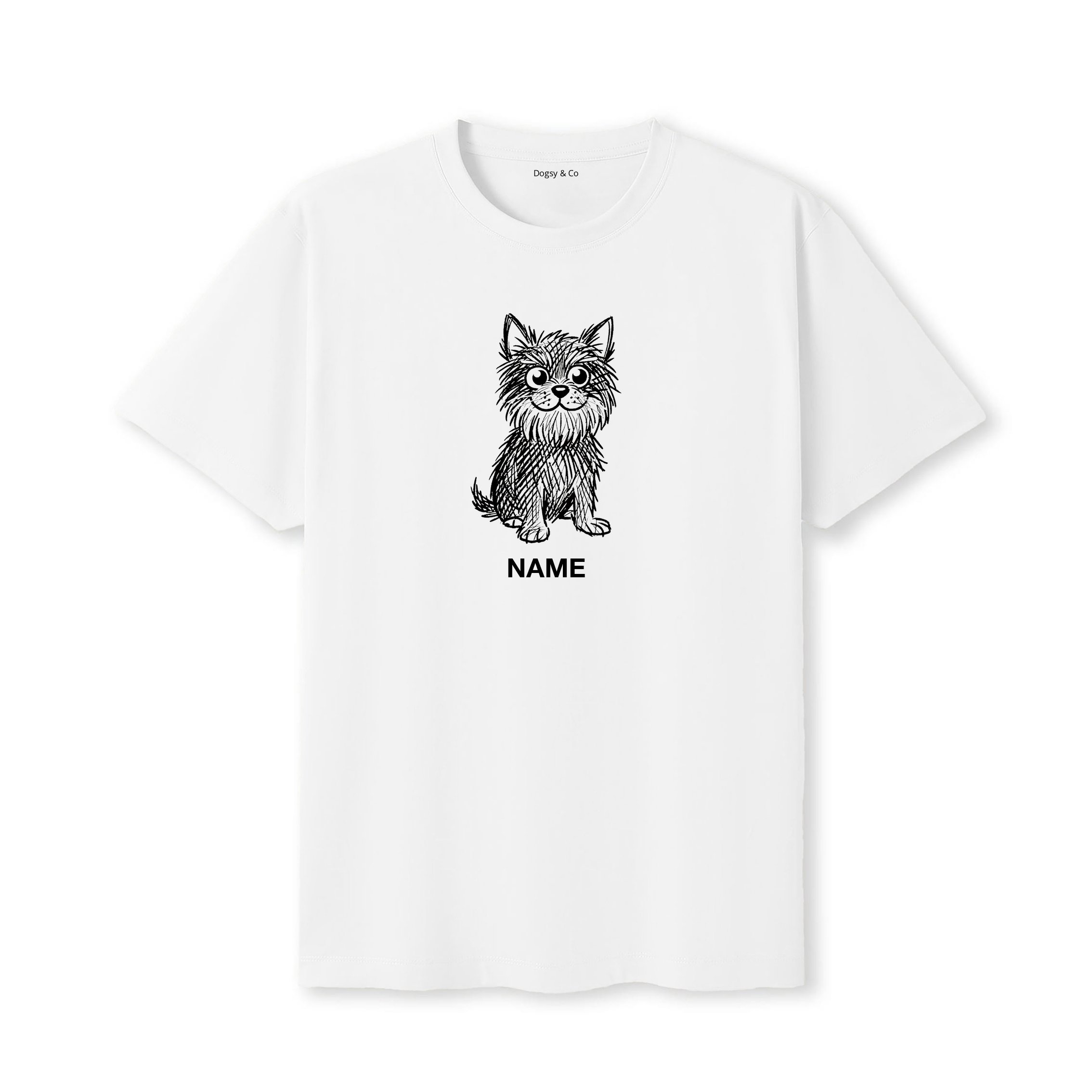 Australian Terrier Scraggy Dog Custom T-Shirt - White