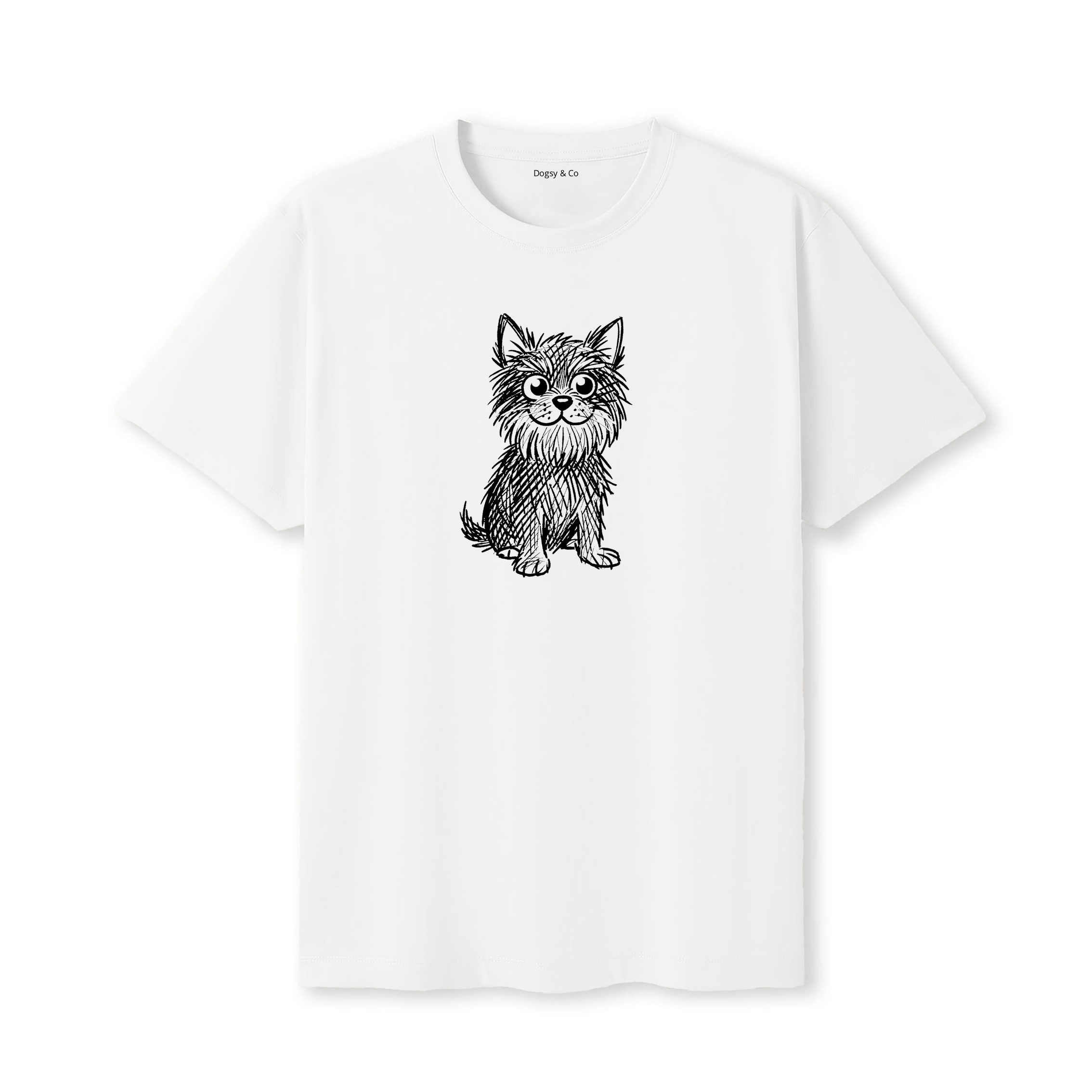 Australian Terrier Scraggy Dog T-Shirt - White