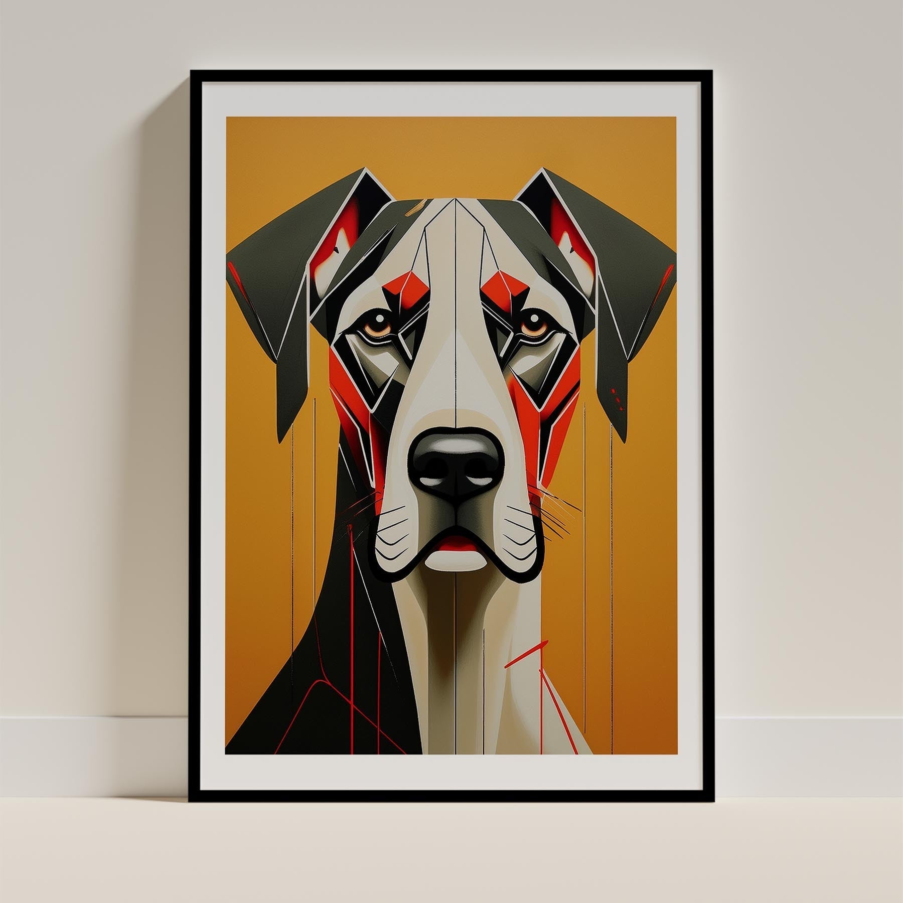 Great Dane Geometric Orange Series image 0