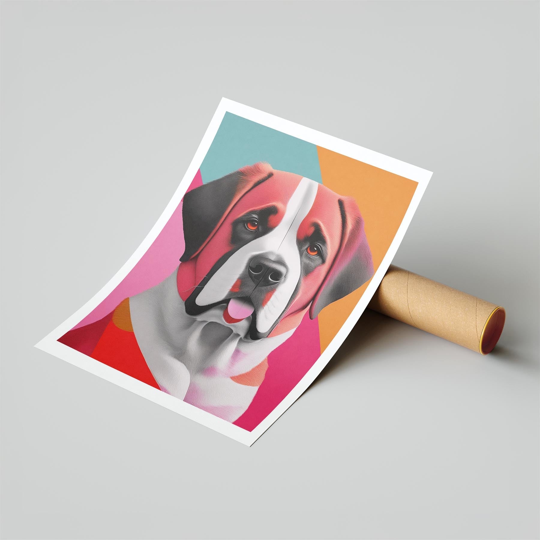 Saint Bernard Modern Pop Dog Series image 6