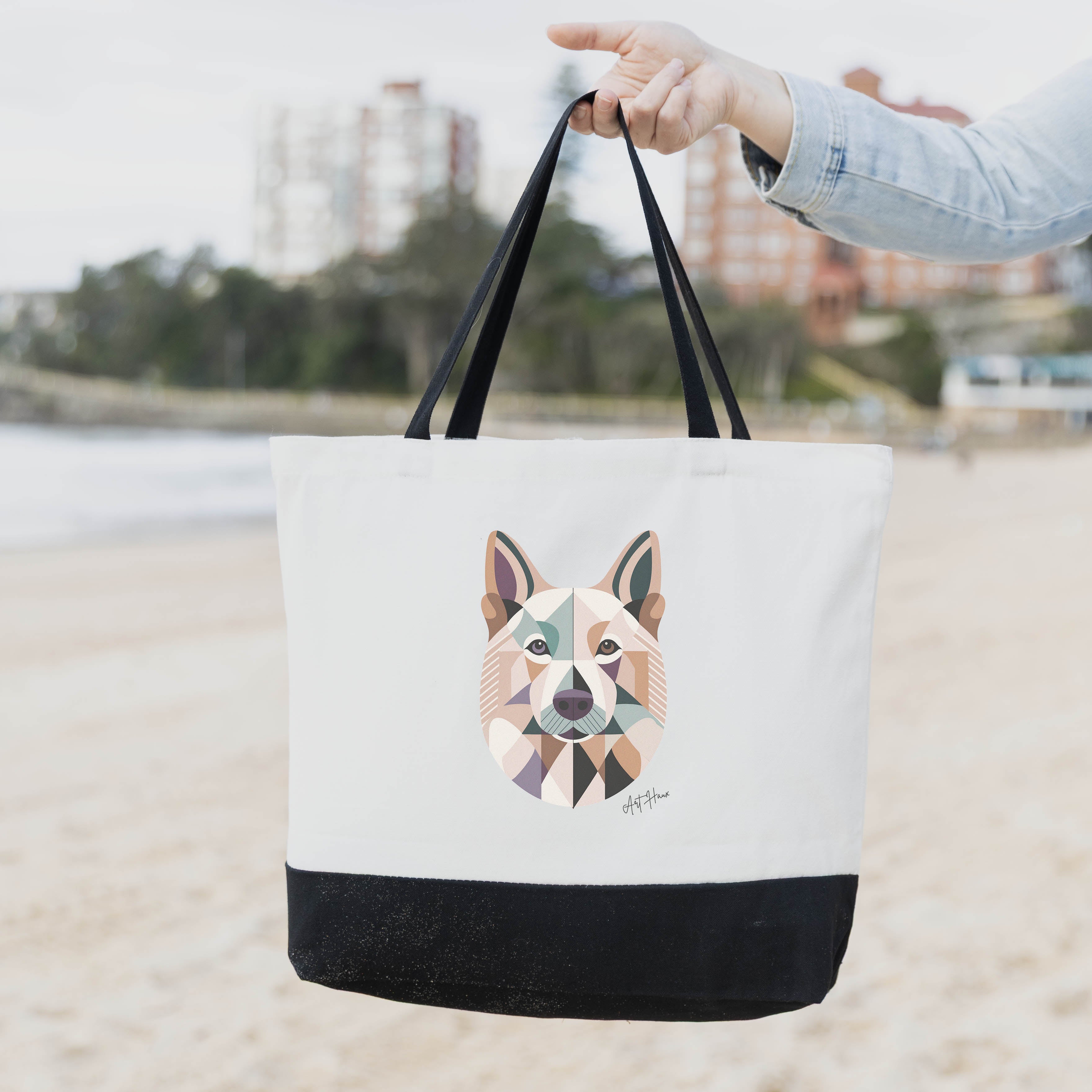 White Swiss Shepherd Vintage Chic Graphic Bag image 1