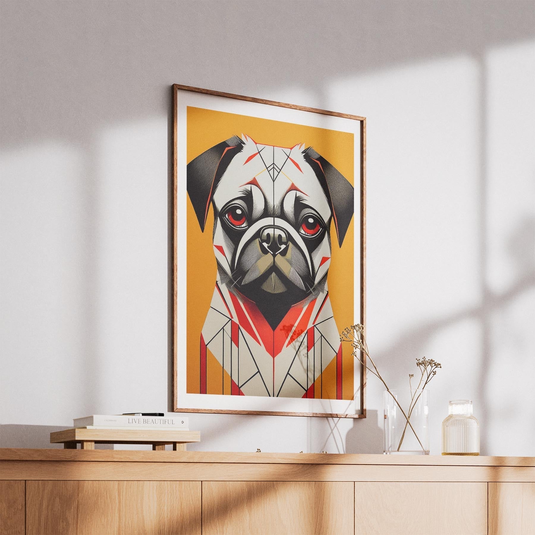 Pug Geometric Orange Series image 5