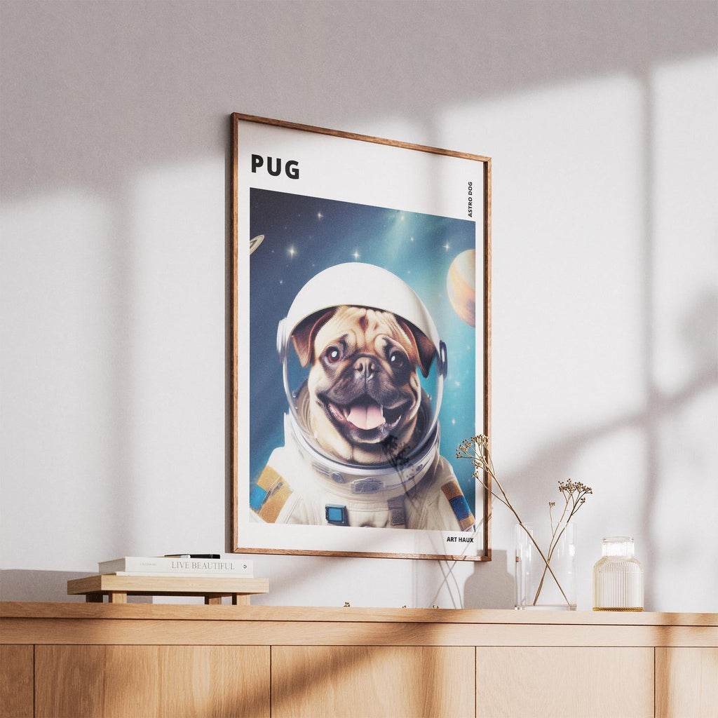 Pug Astronaut Dog Series with Text Astro Dog image 5