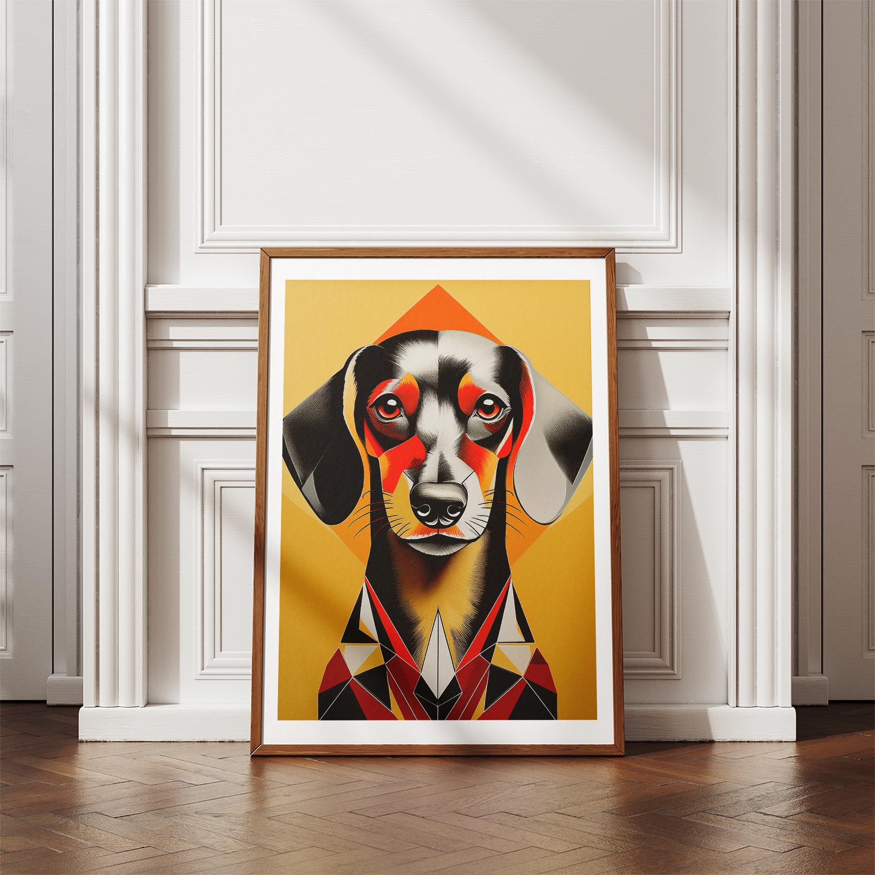 Dachshund Geometric Orange Series image 4