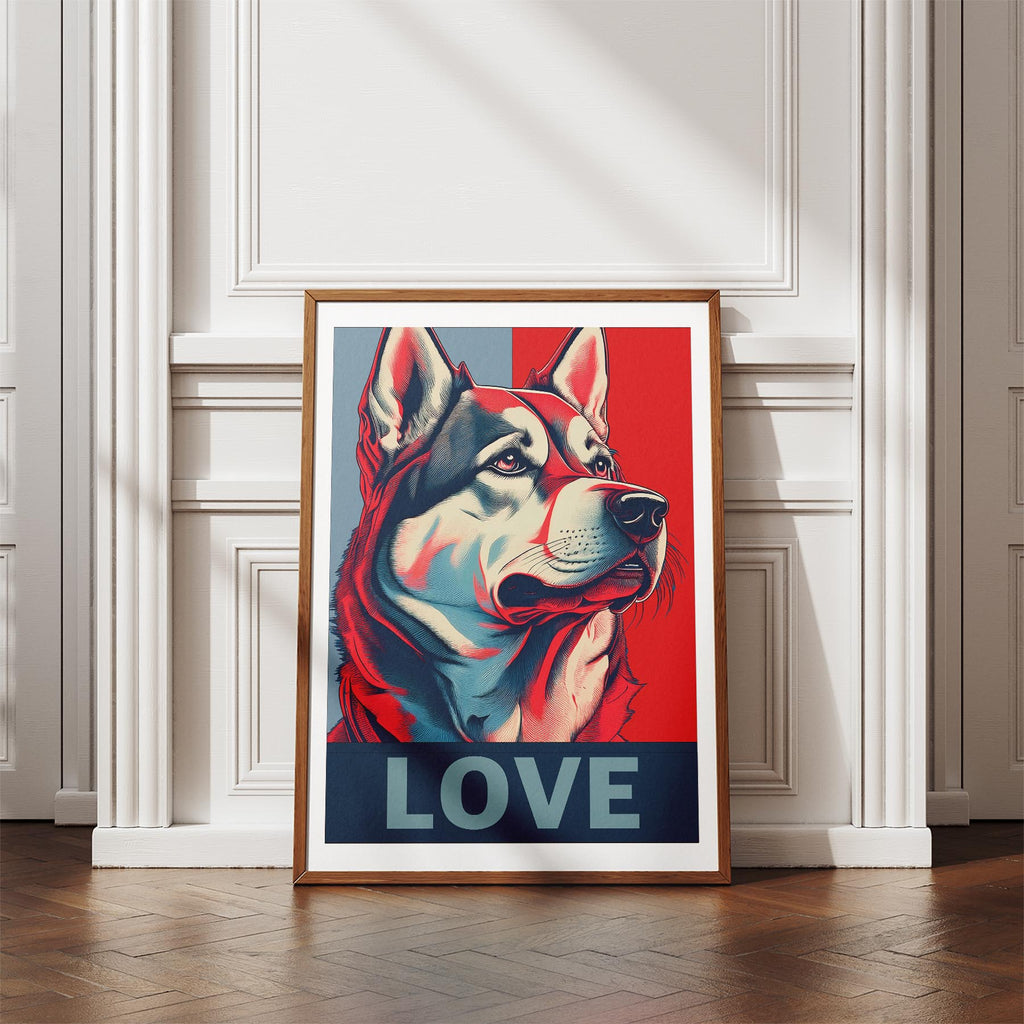 Alaskan Malamute LOVE Series Inspired by the Obama Poster image 4