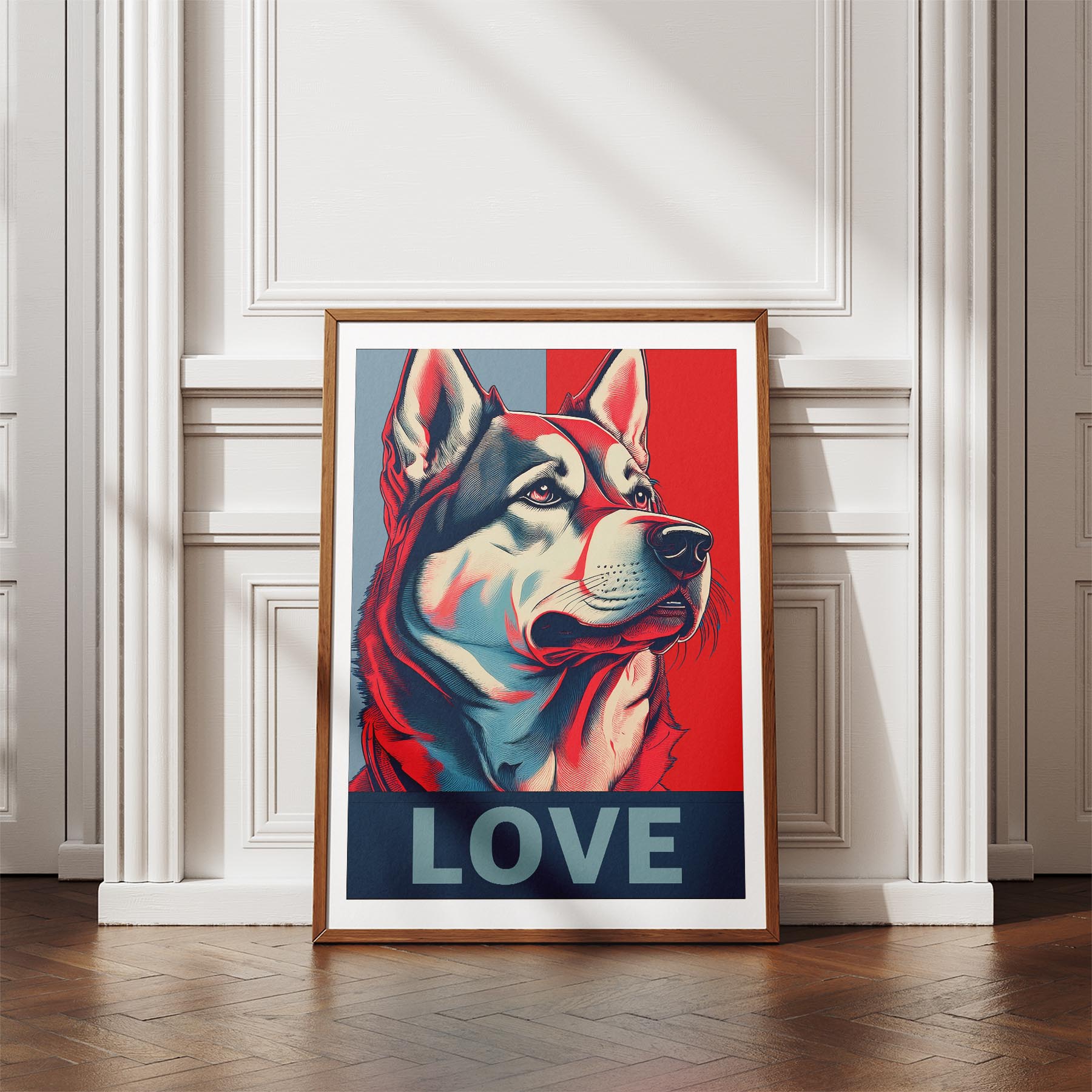 Alaskan Malamute LOVE Series Inspired by the Obama Poster image 4