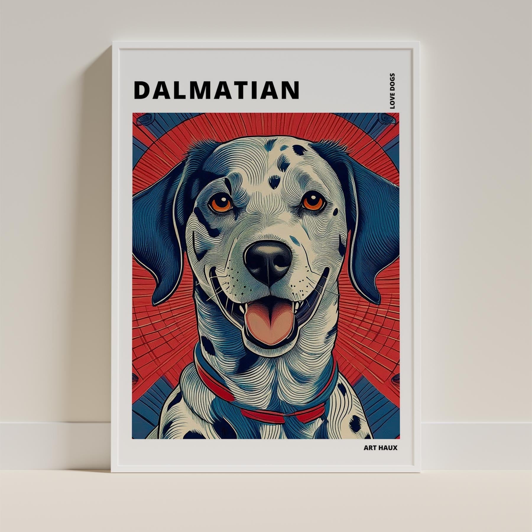 Dalmatian Hokusai Japanese Inspired Dog Series with Text image 8