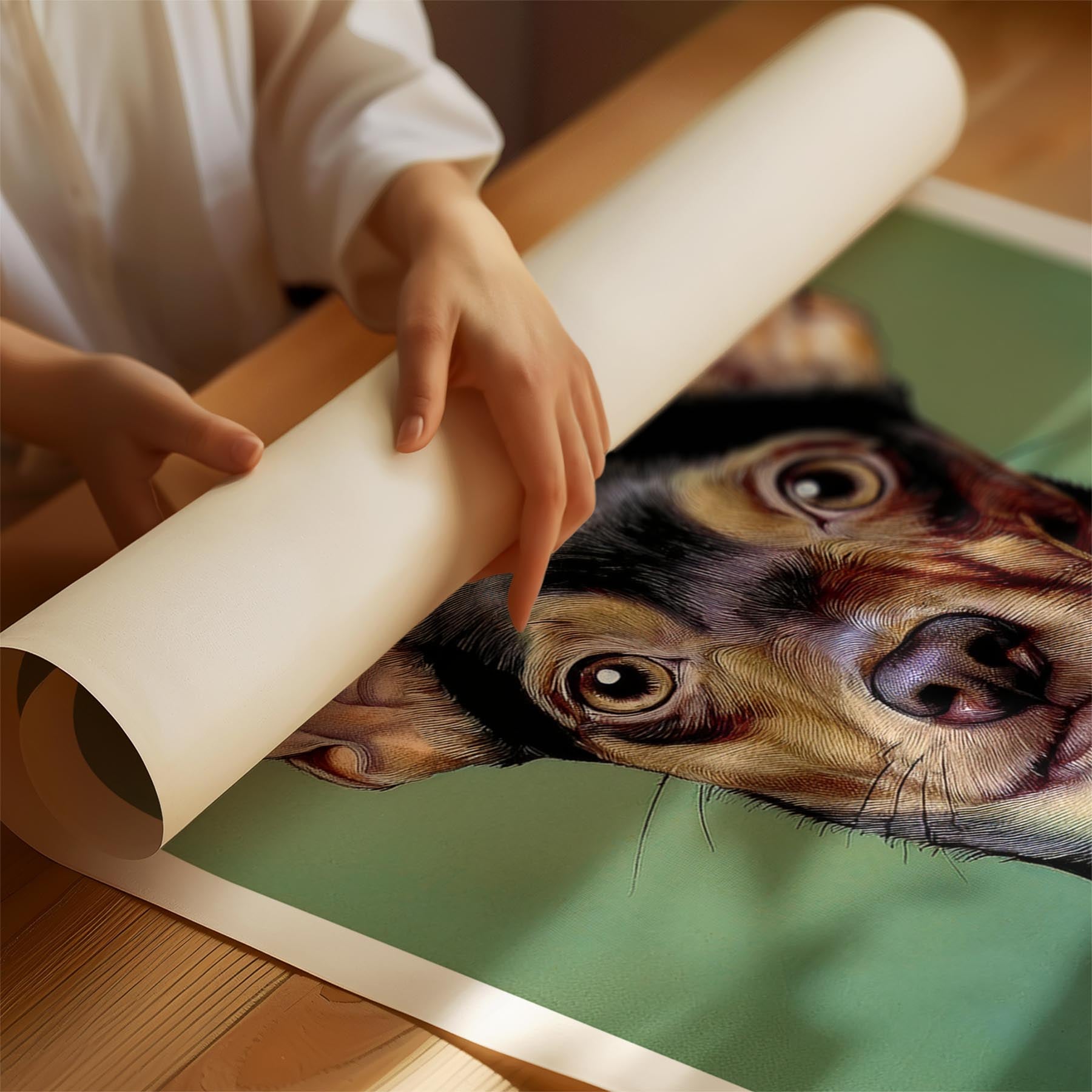 Miniature Pinscher Green Painted Series image 1
