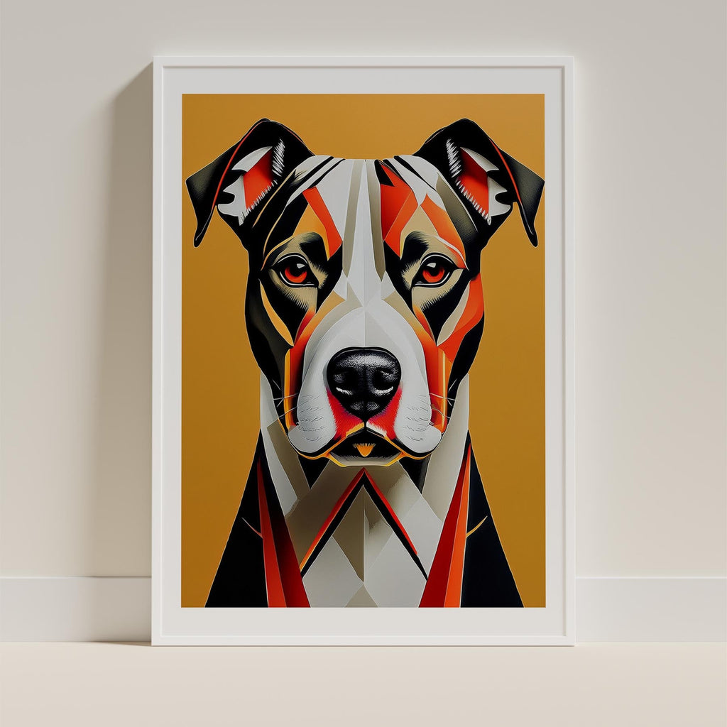American Staffordshire Terrier Geometric Orange Series image 9