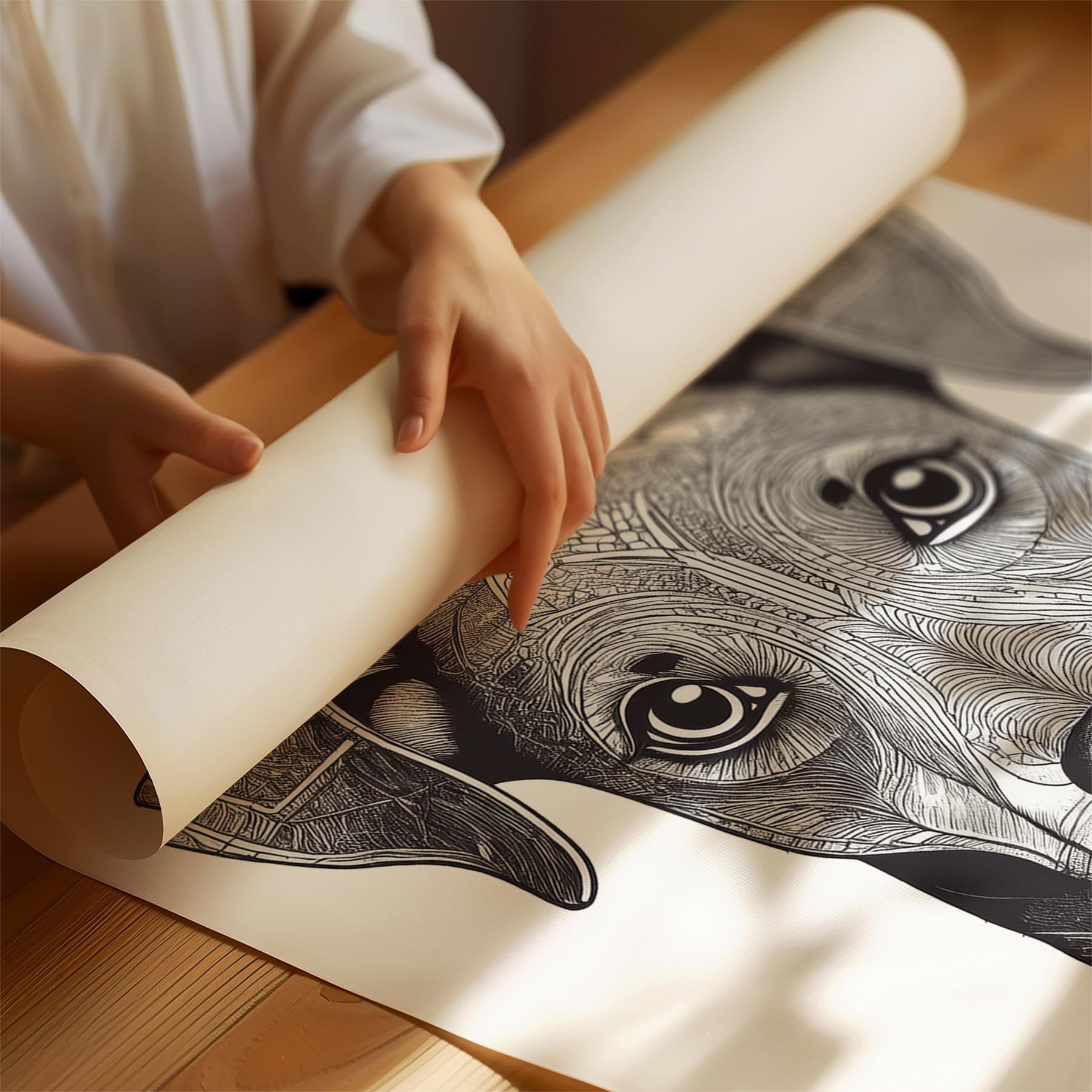 Miniature Pinscher Mandala Black and White Dog Series image 1