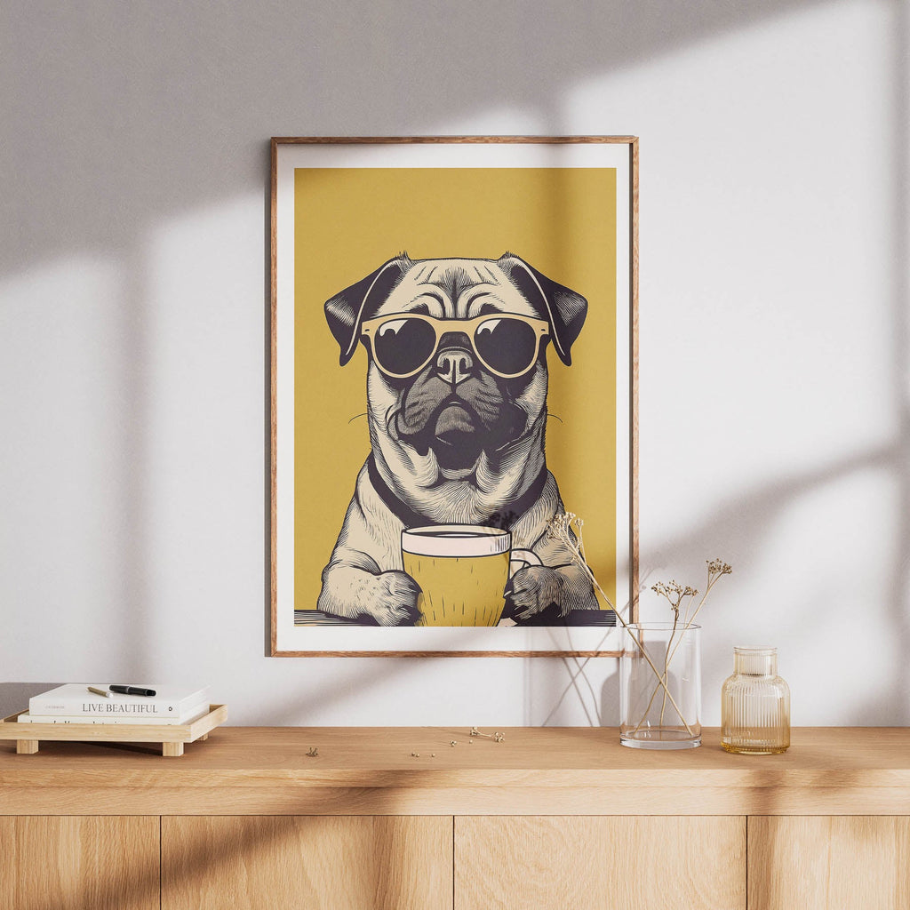 Pug Chillin Coffee Dog image 8