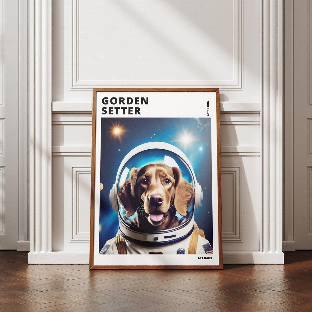 Gordon Setter Astronaut Dog Series with Text Astro Dog image 4