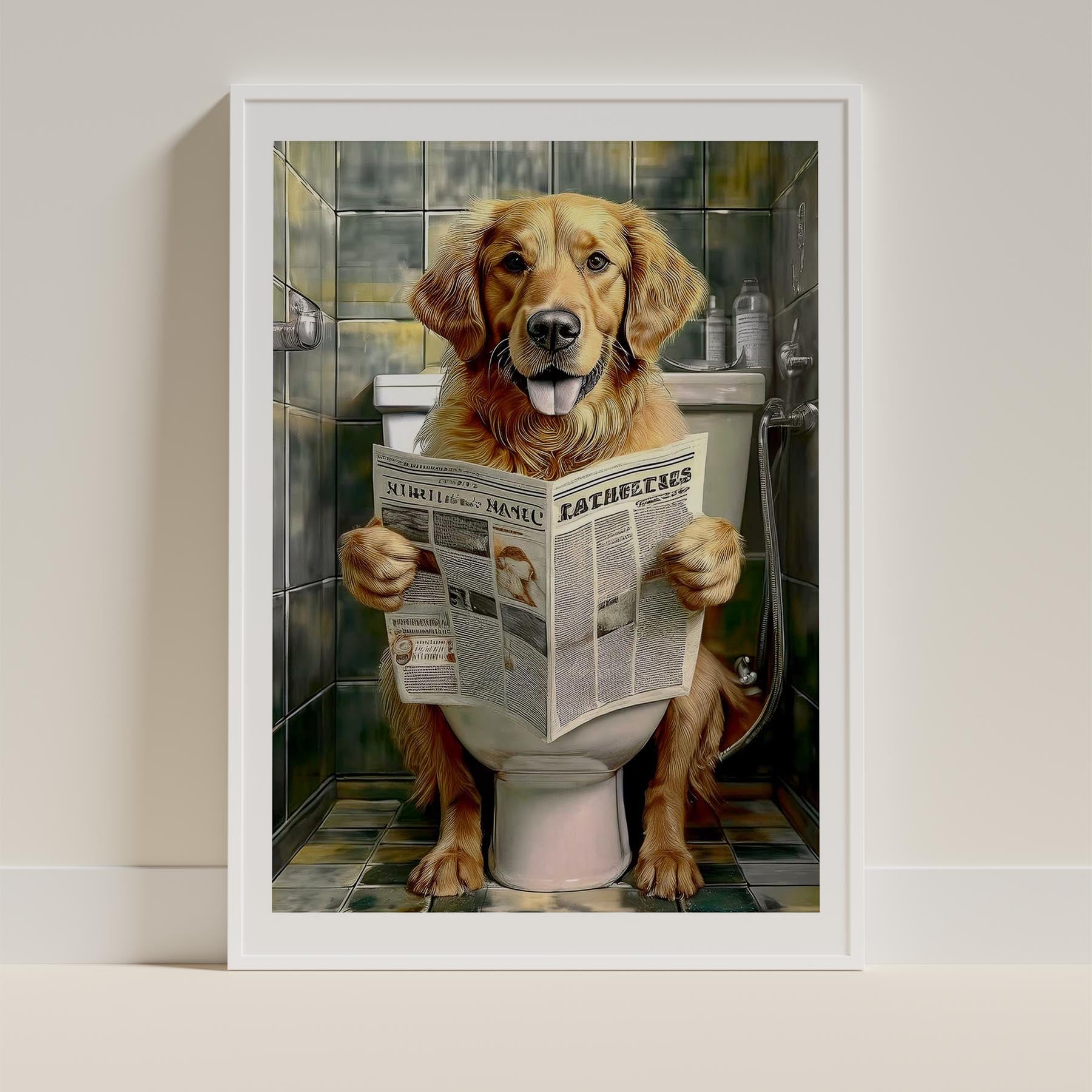 Golden Retriever Toilet Humour Dog Series 1 image 9