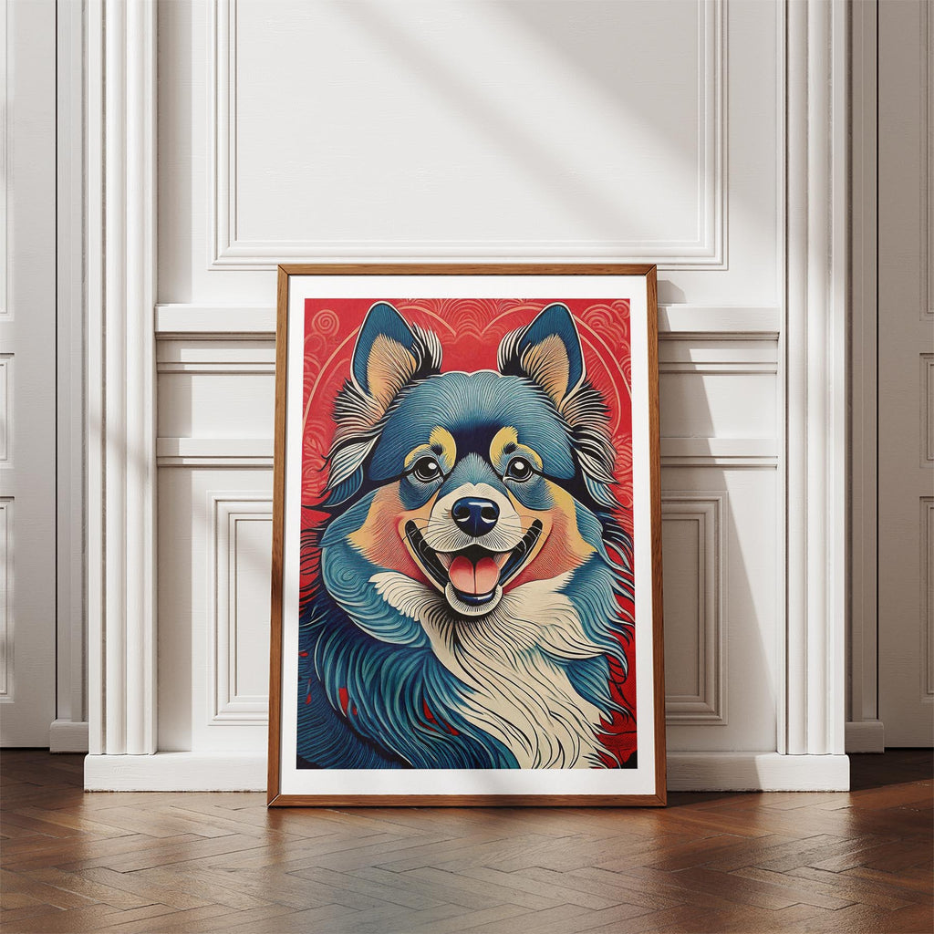 German Spitz Hokusai Japanese Inspired Dog Series image 4