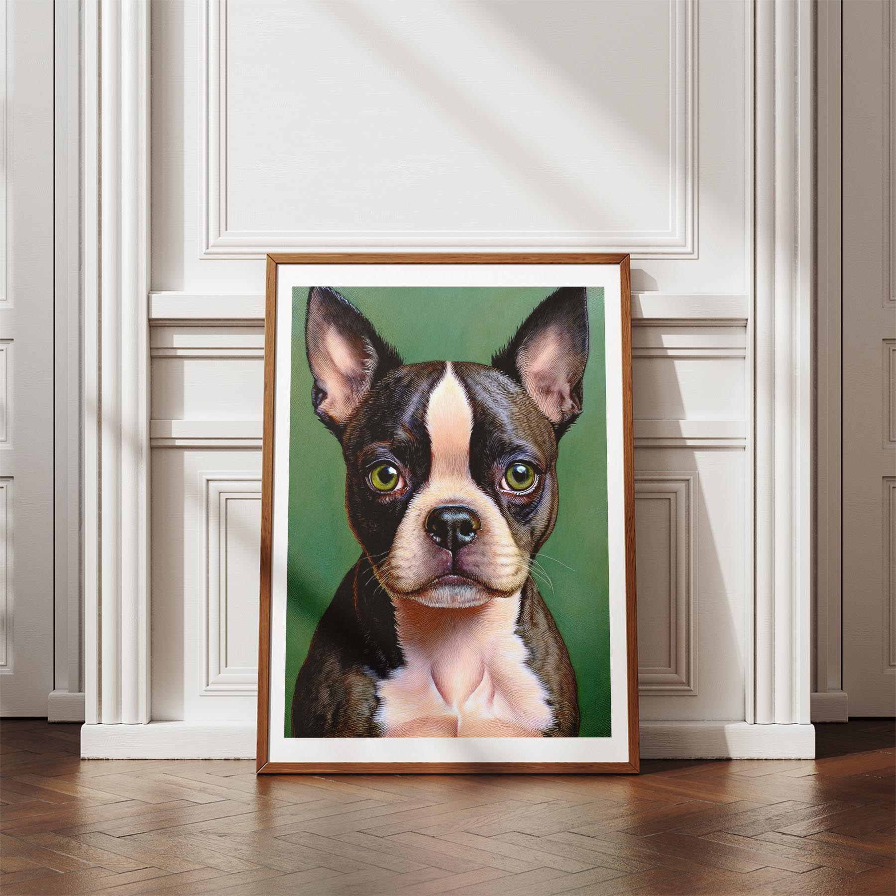 Boston Terrier Green Painted Series image 4