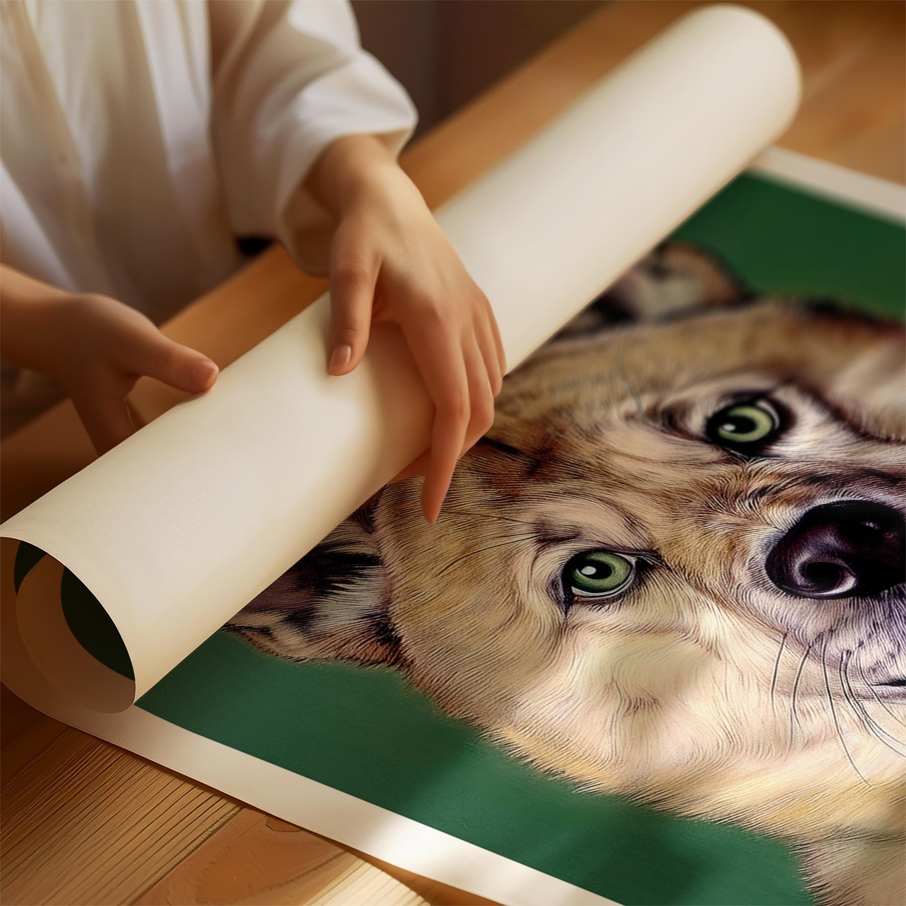 Akita Inu Green Painted Series image 1