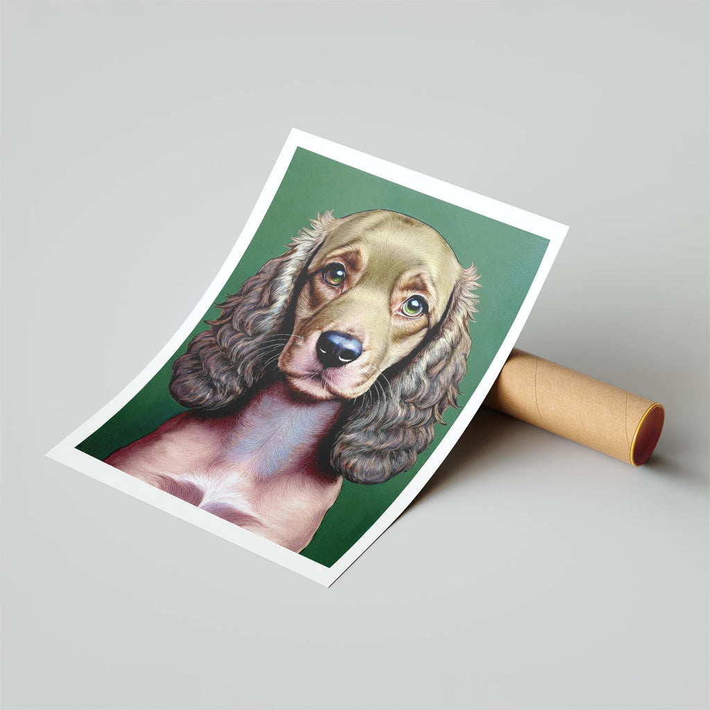 Cocker Spaniel Green Painted Series image 6