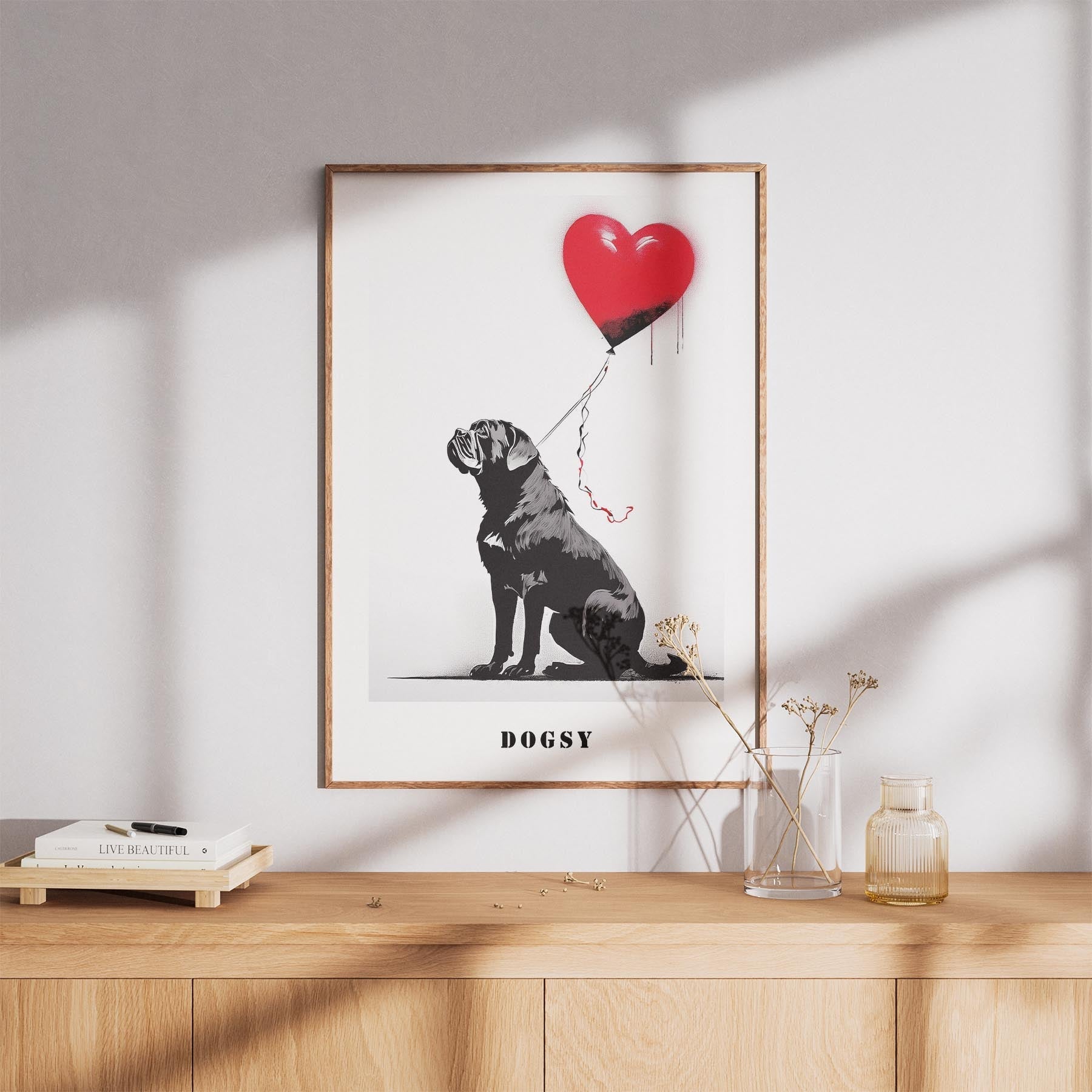 Mastiff DOGSY Series inspired by the Art of Banksy with text Dogsy image 8