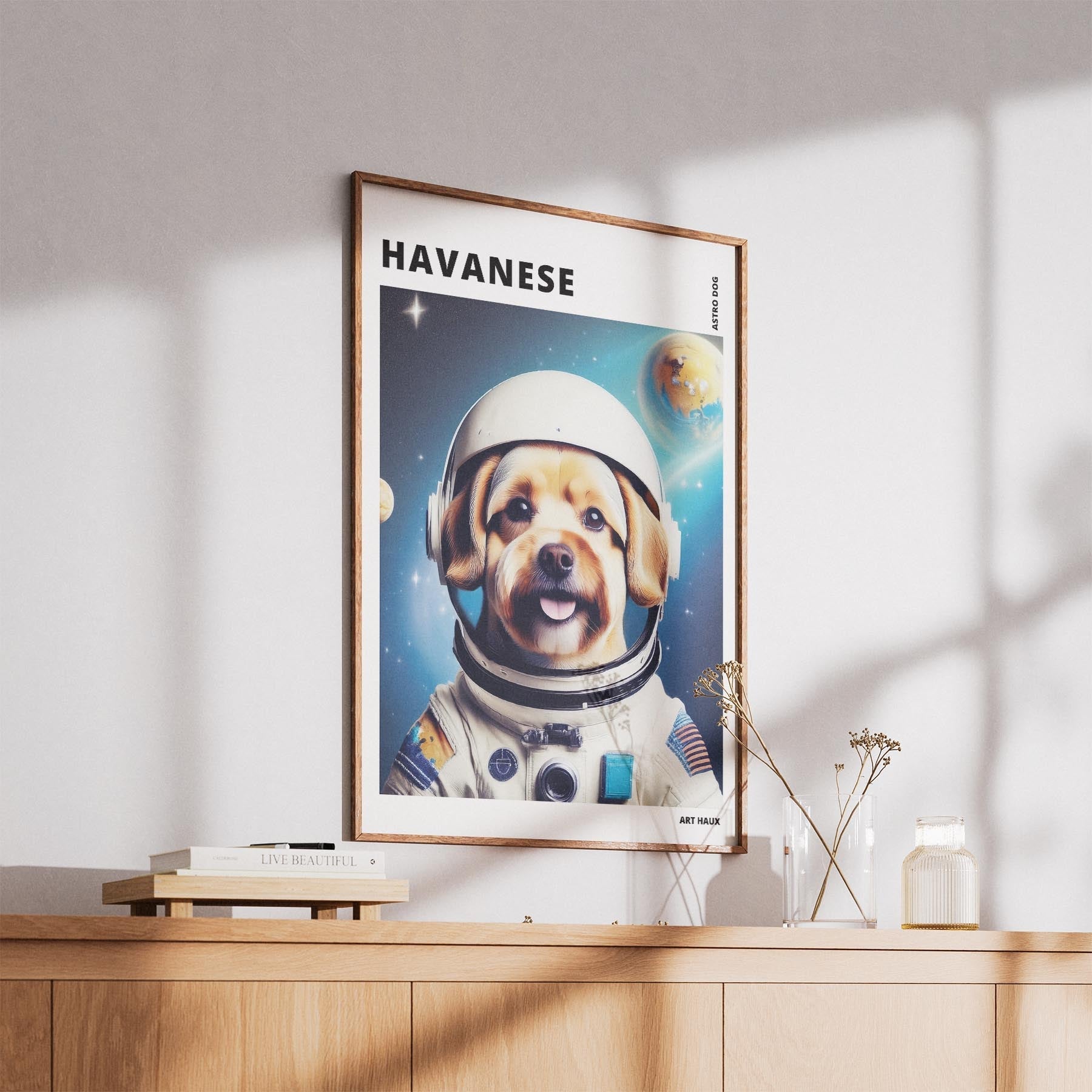 Havanese Astronaut Dog Series with Text Astro Dog image 5