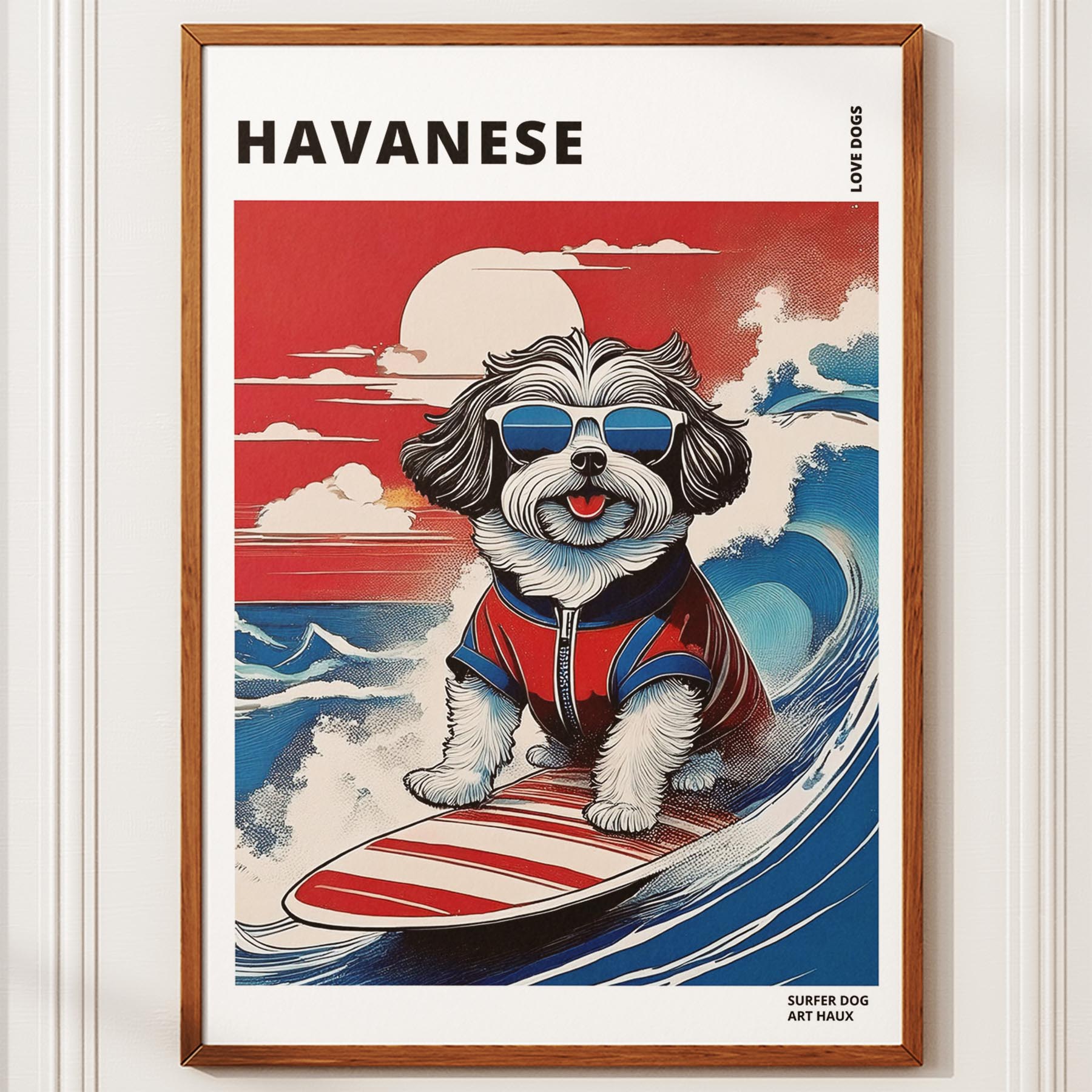 Havanese Hokosai Surfer Dogs 1 image 9