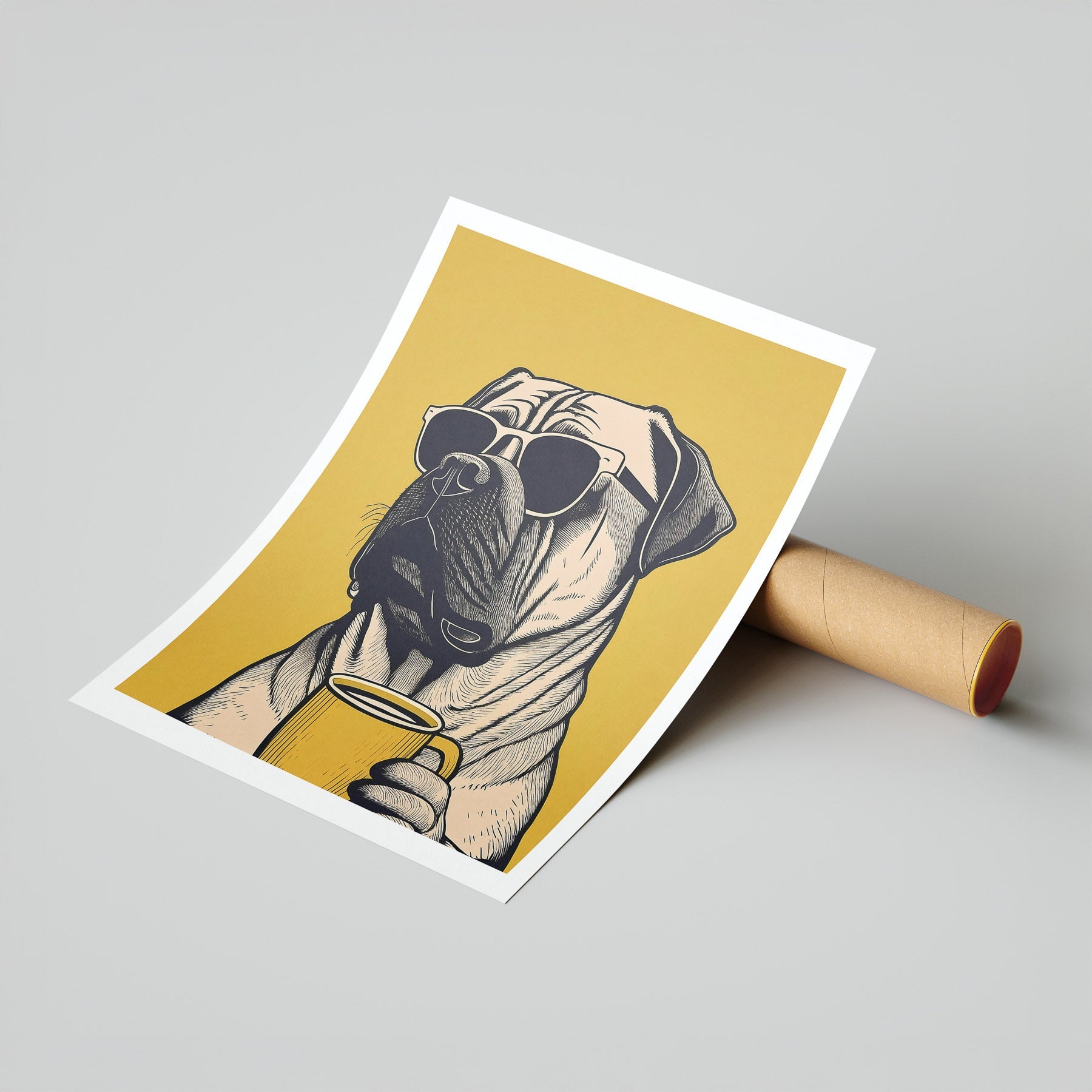 Bull Mastiff Chillin Coffee Dog image 7