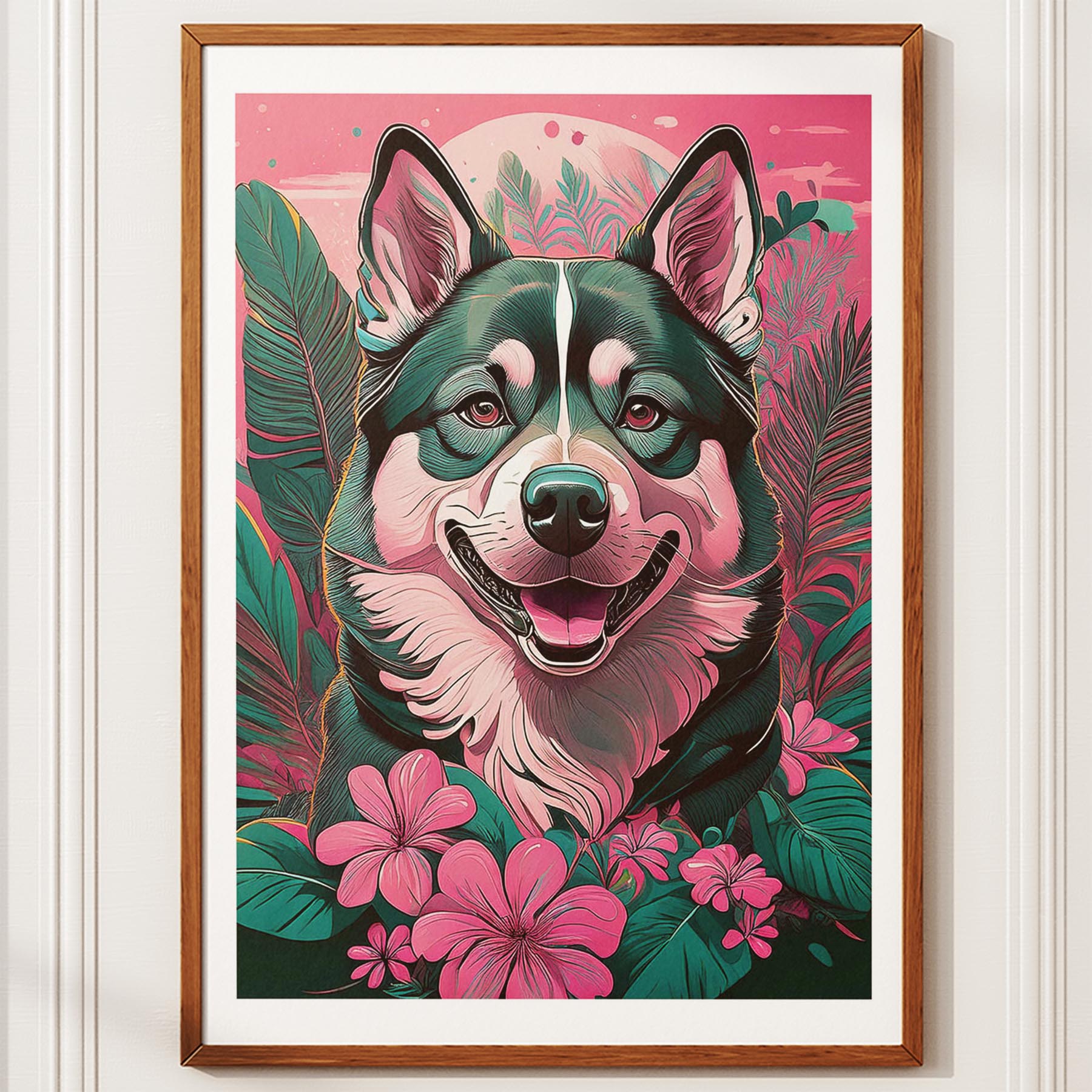 Siberian Husky Flowery Dog image 10