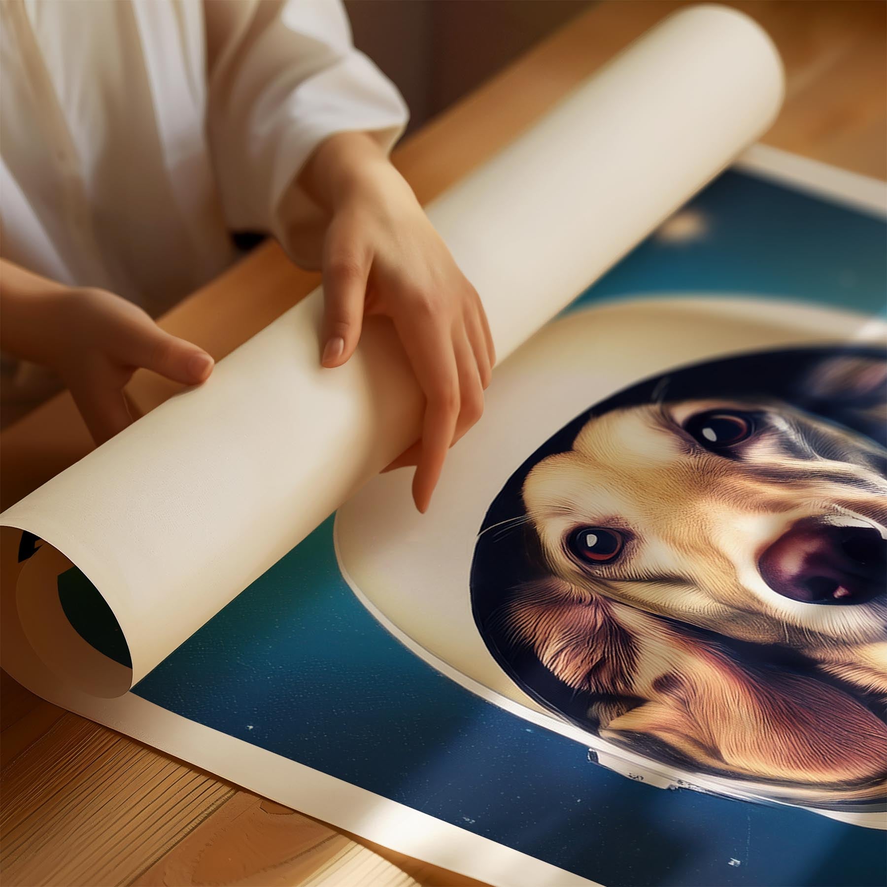 Borzoi Astronaut Dog Series with Text Astro Dog image 1