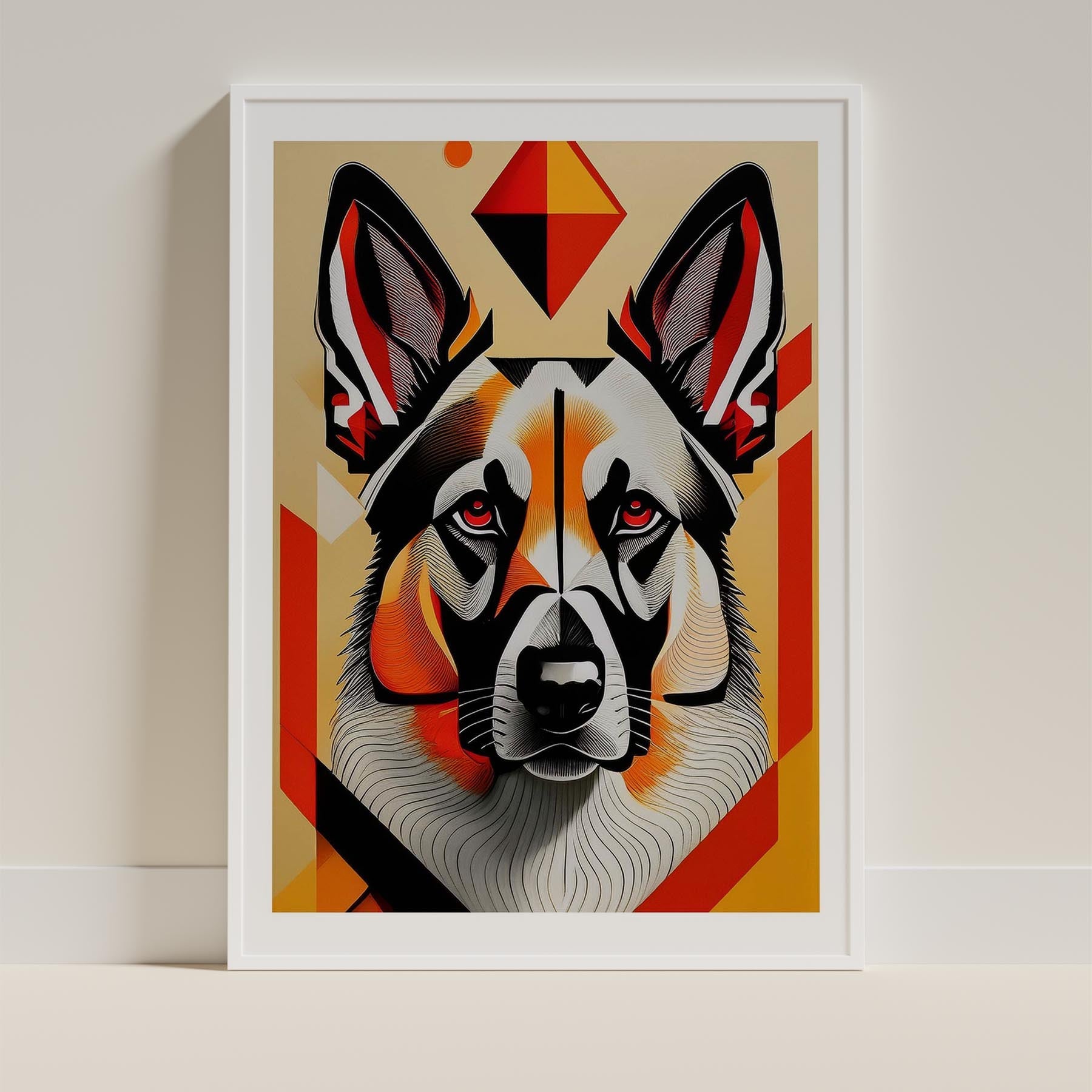 German Shepherd Geometric Orange Series image 9