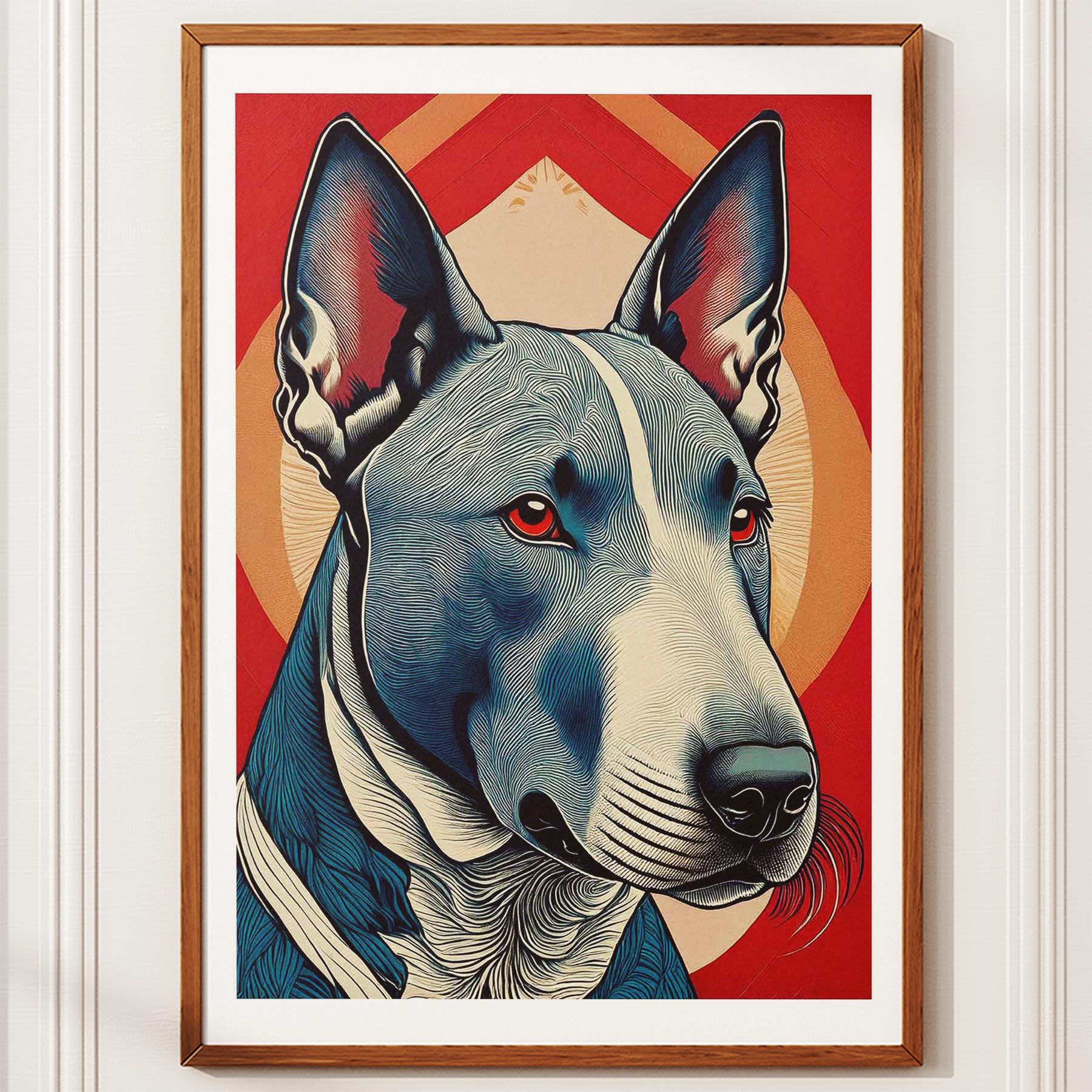Bull Terrier Hokusai Japanese Inspired Dog Series 2 image 10