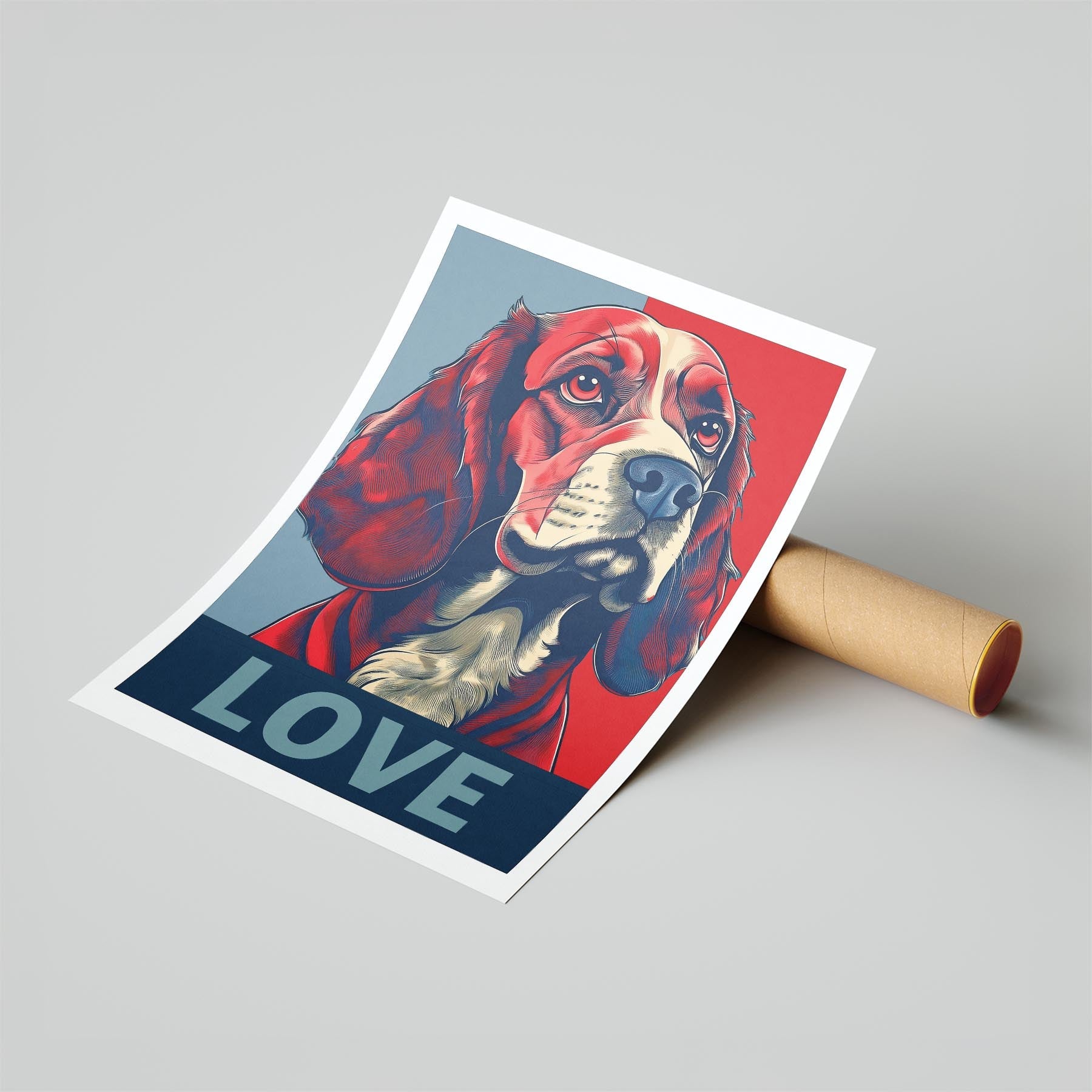Cocker Spaniel LOVE Series Inspired by the Obama Poster image 6