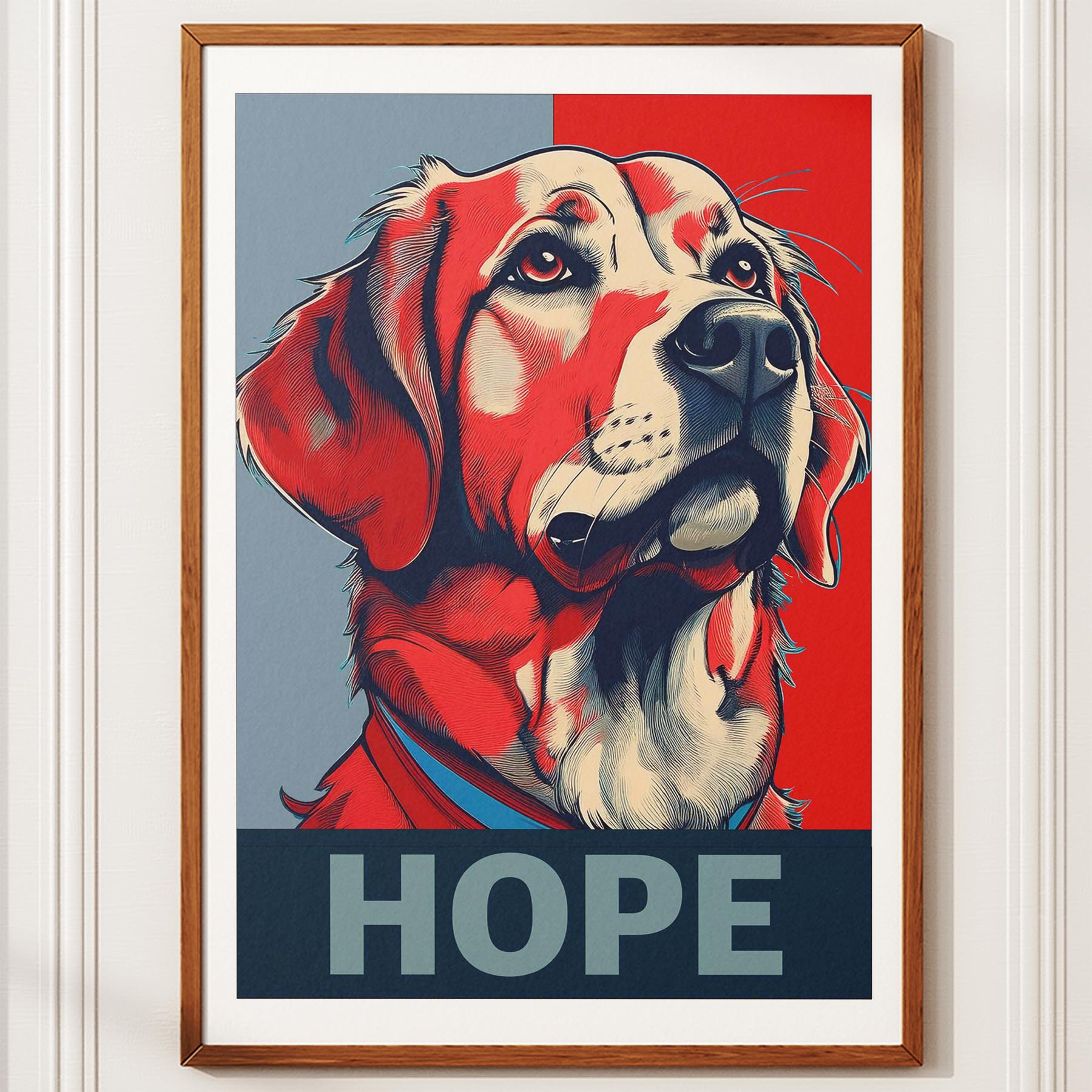 Golden Retriever HOPE Series Inspired by the Obama Poster image 10