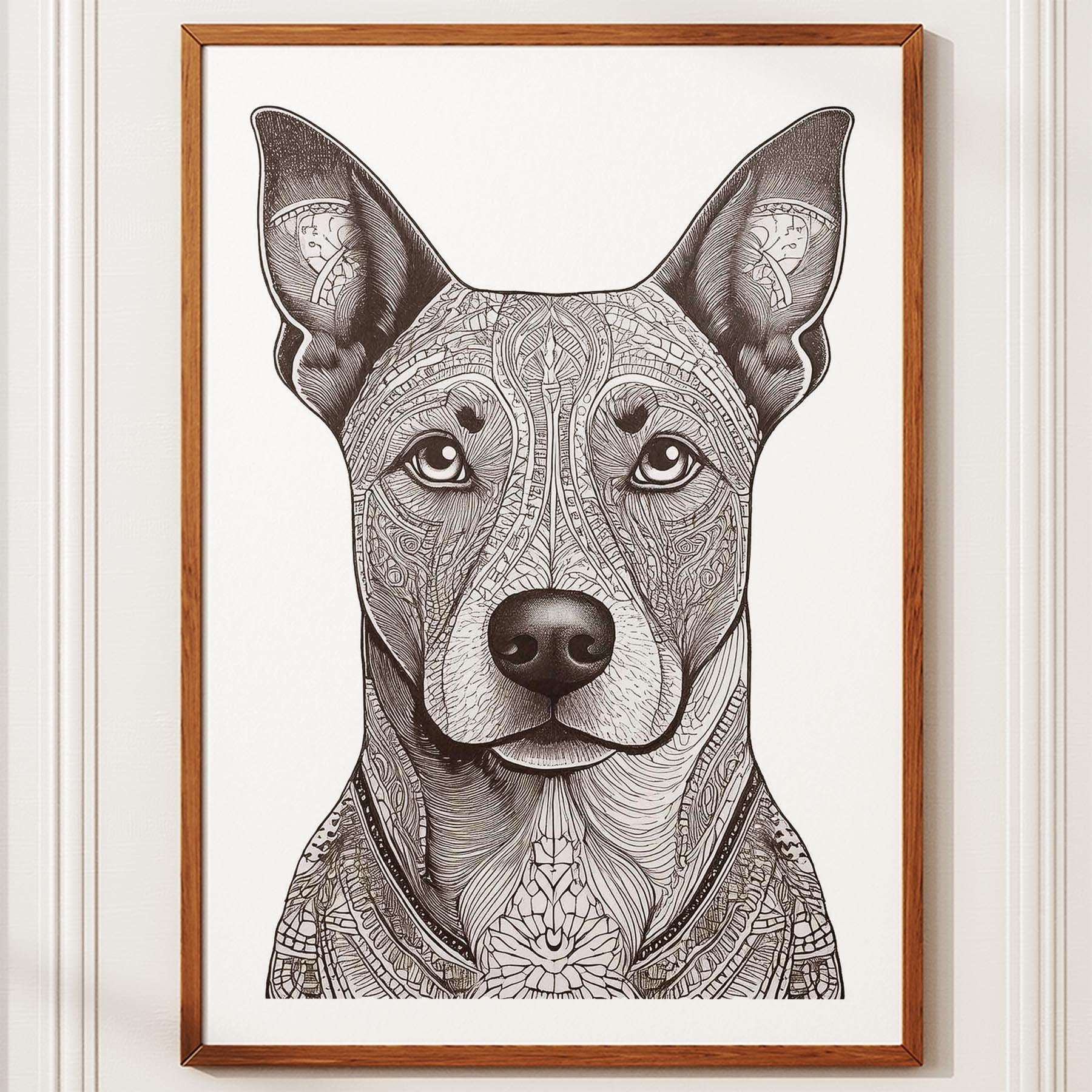 Cattle Dog Mandala Black and White Dog Series image 10