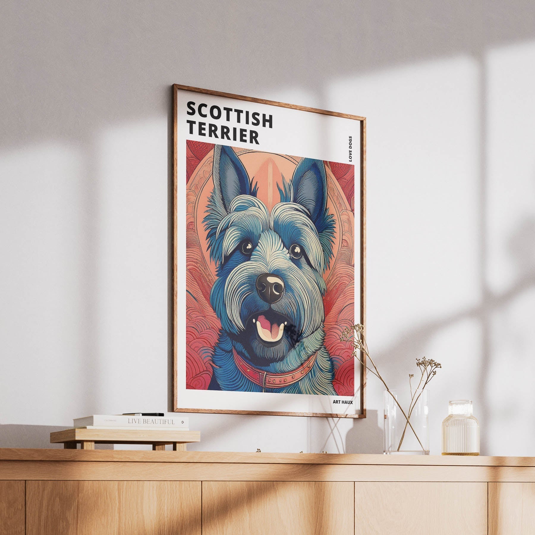 Scottish Terrier Hokusai Japanese Inspired Dog Series with Text image 5