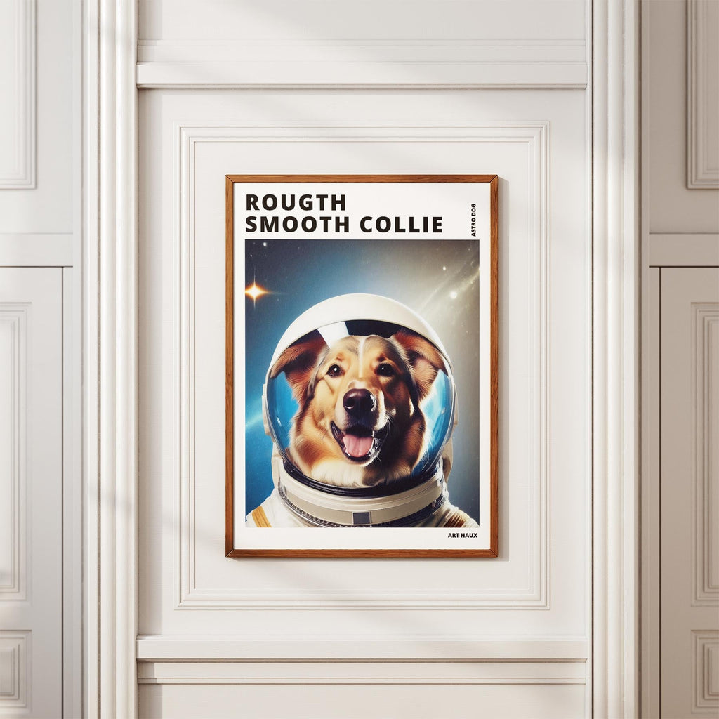 Rough Smooth Collie Astronaut Dog Series with Text Astro Dog image 3