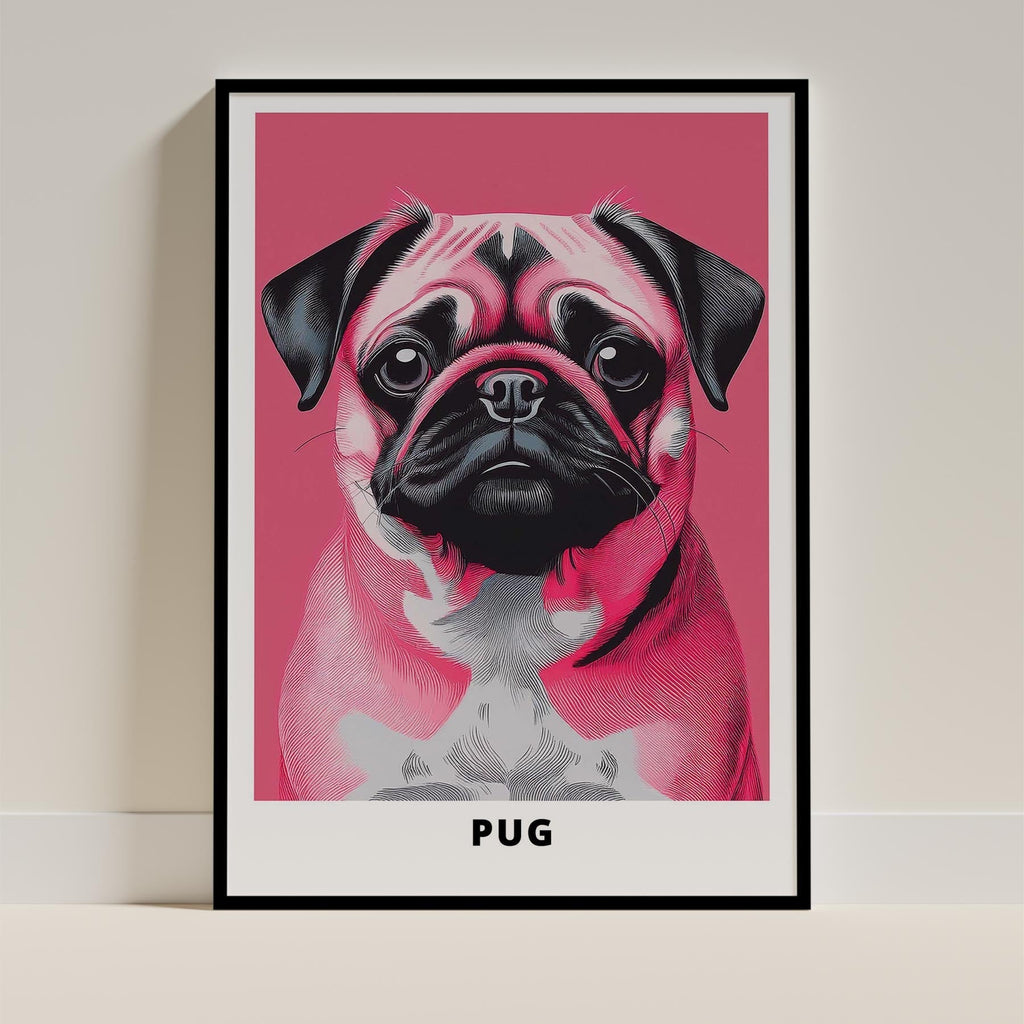 Pug Pink and Black Dog Series 1 image 0