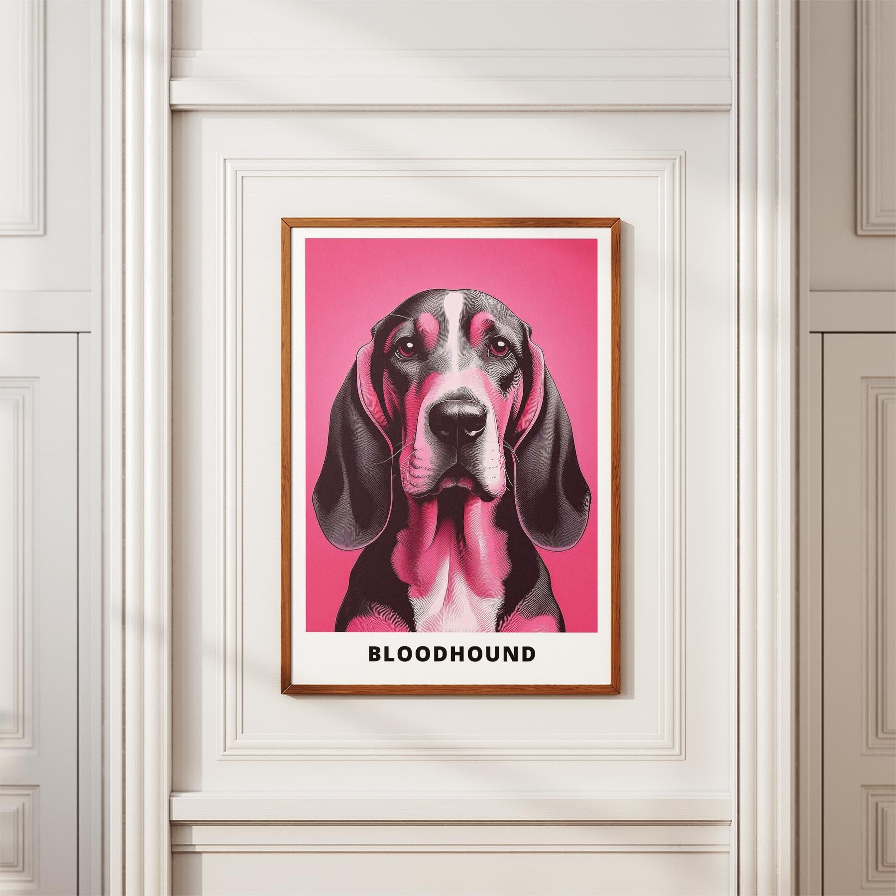 Bloodhound Pink and Black Dog Series image 3