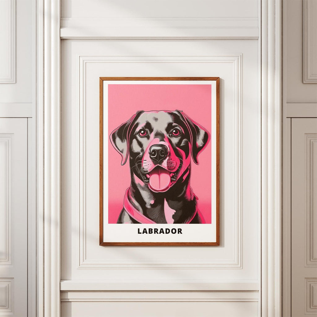 Labrador Retriever Pink and Black Dog Series 6 image 3