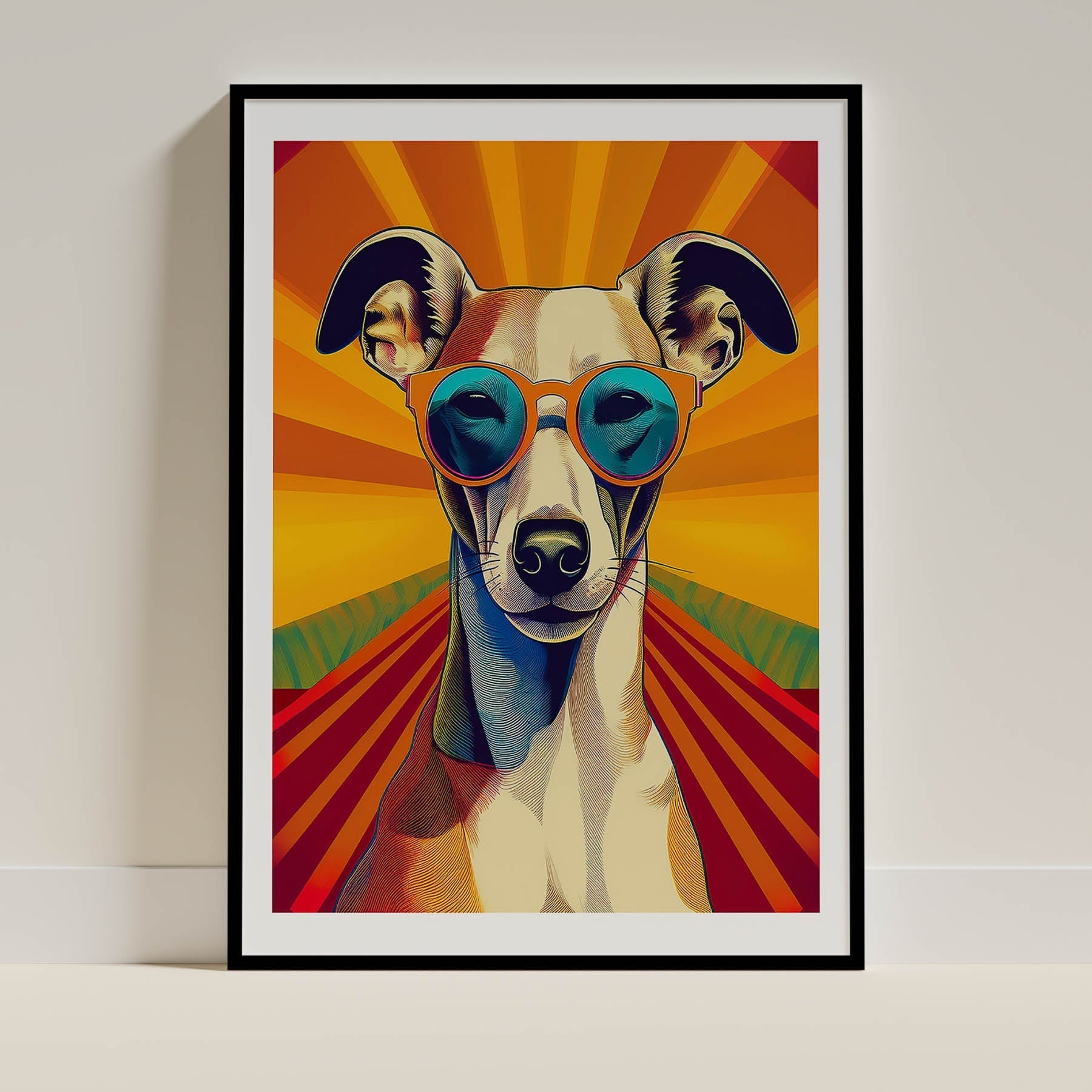 Whippet Dog Art Print Unframed Vol 2 | 10 Unique Designs | Wall Art Gift for Dog Lovers - Image 3 | Dogsy & Co