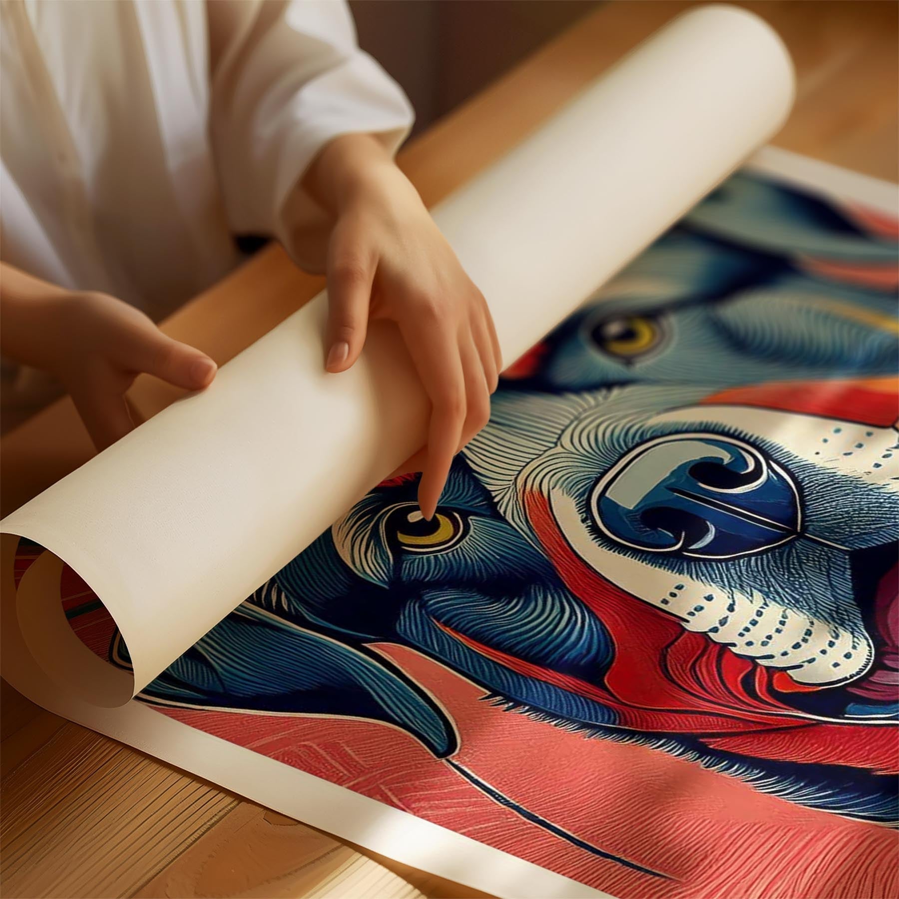 Rottweiler Hokusai Japanese Inspired Dog Series image 1