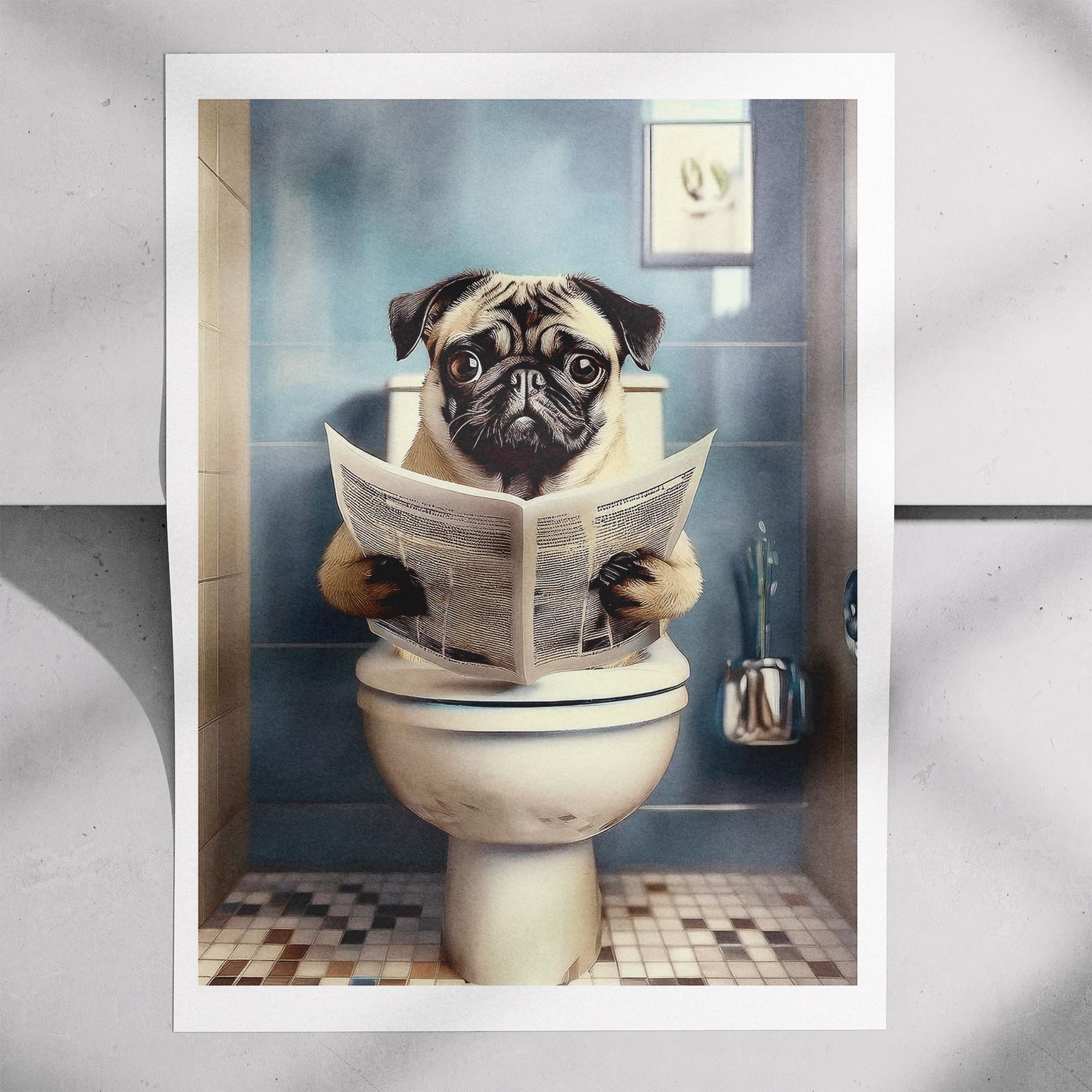 Pug Toilet Humour Dog Series 2 image 7