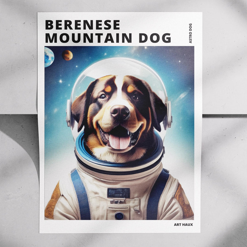Bernese Mountain Dog Astronaut Dog Series with Text Astro Dog image 7