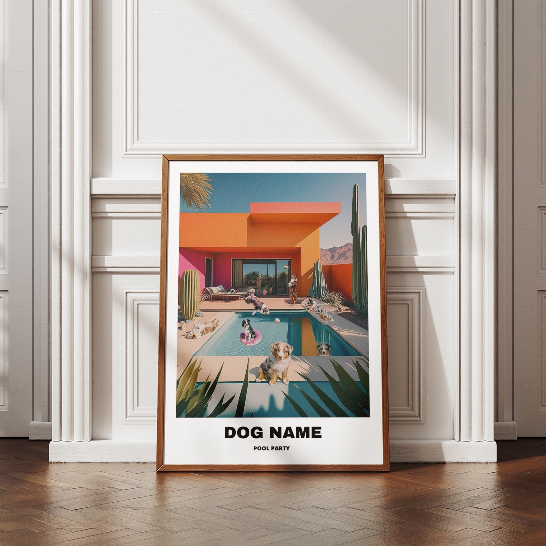 Australian Shepherd Custom Pool Party WITH TEXT image 4