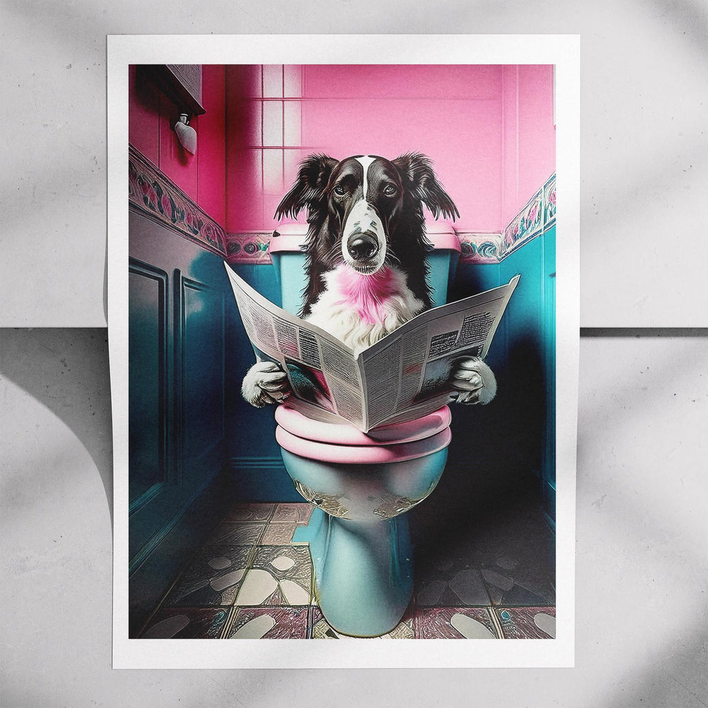 Borzoi Toilet Dogs PInk and Turquise image 7
