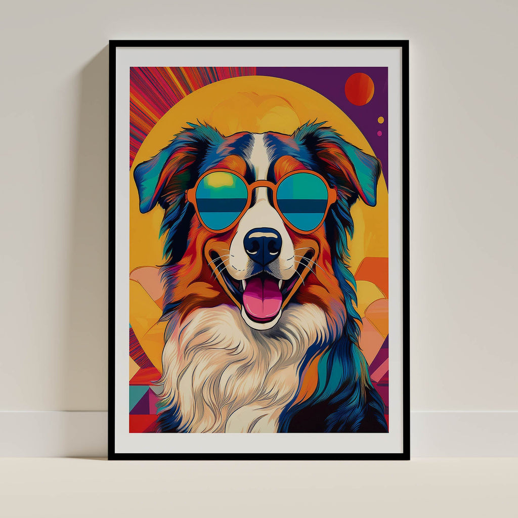 Australian Shepherd In Colourful Sunnies 1 image 0