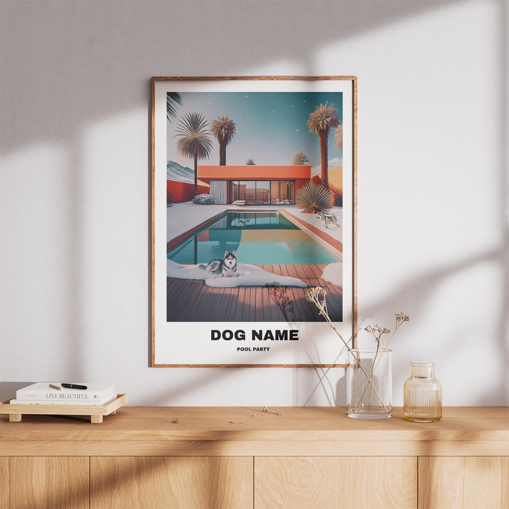 Siberian Husky Custom Pool Party WITH TEXT image 8