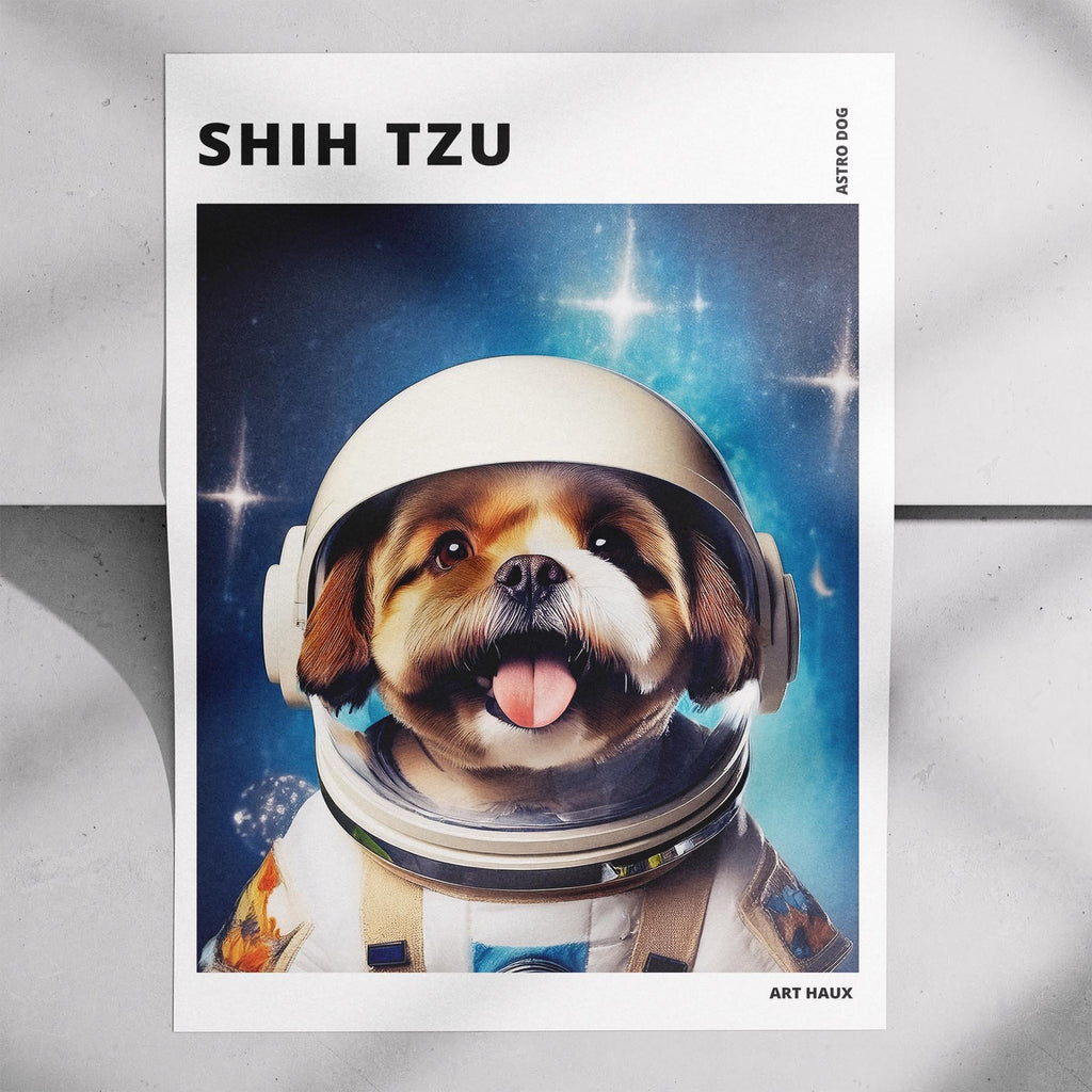 Shih Tzu Astronaut Dog Series with Text Astro Dog image 7